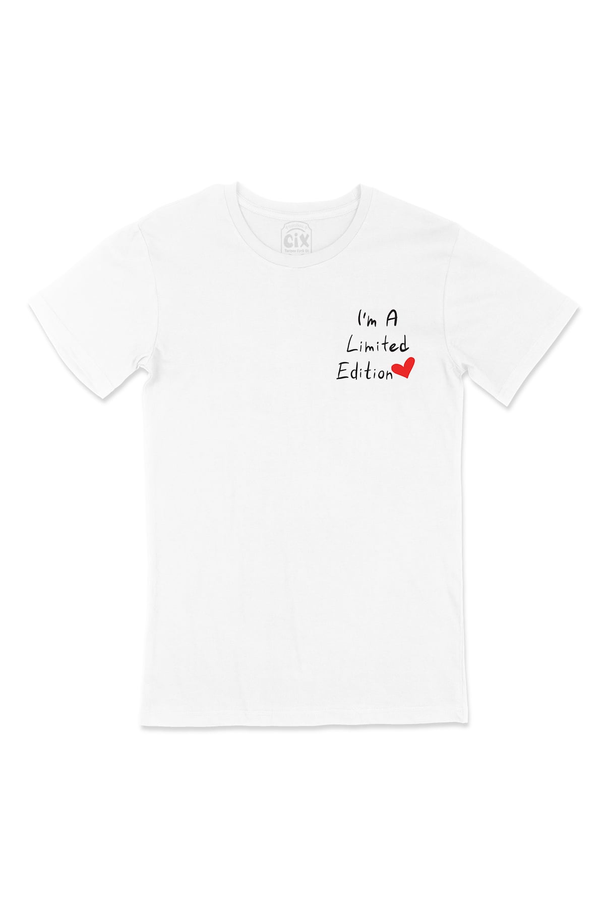 Limited Edition Cep Logo Tasarımlı Beyaz Tişört