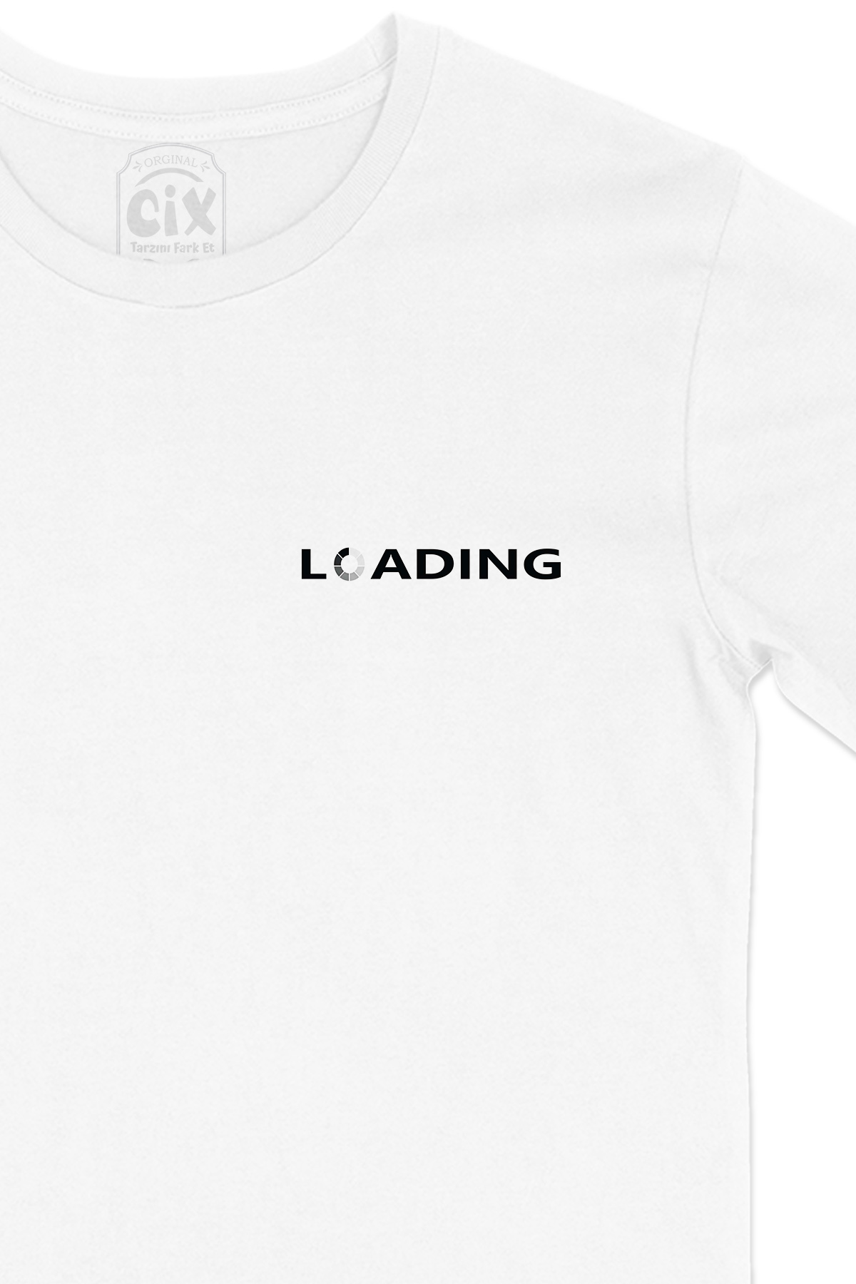 Loading Yükleniyor Tasarım Cep Logo Tasarımlı Beyaz Tişört
