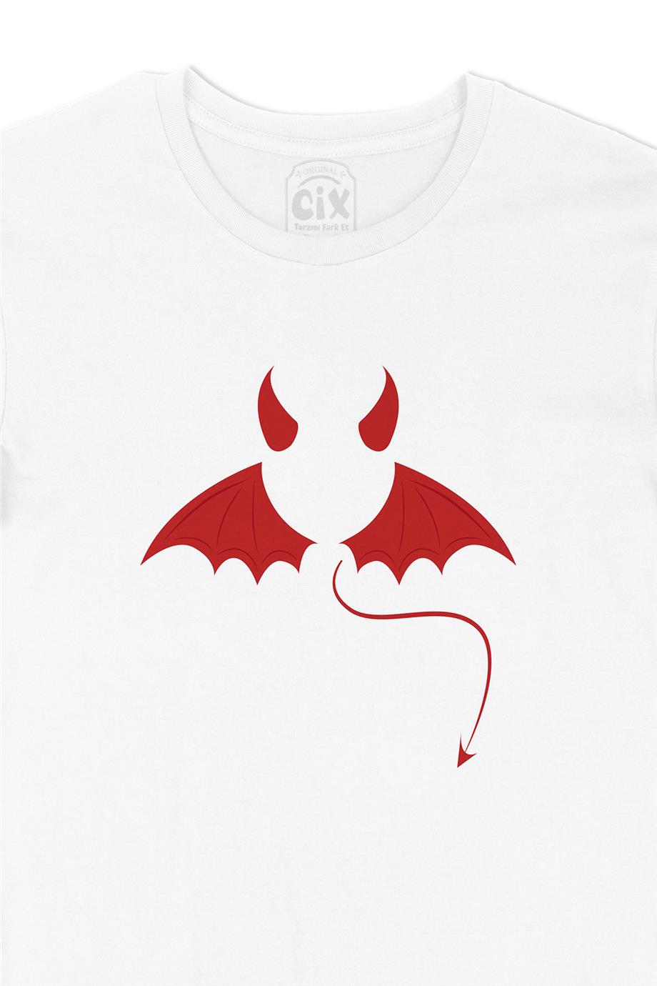 Lucifer Logosu Beyaz Tişört