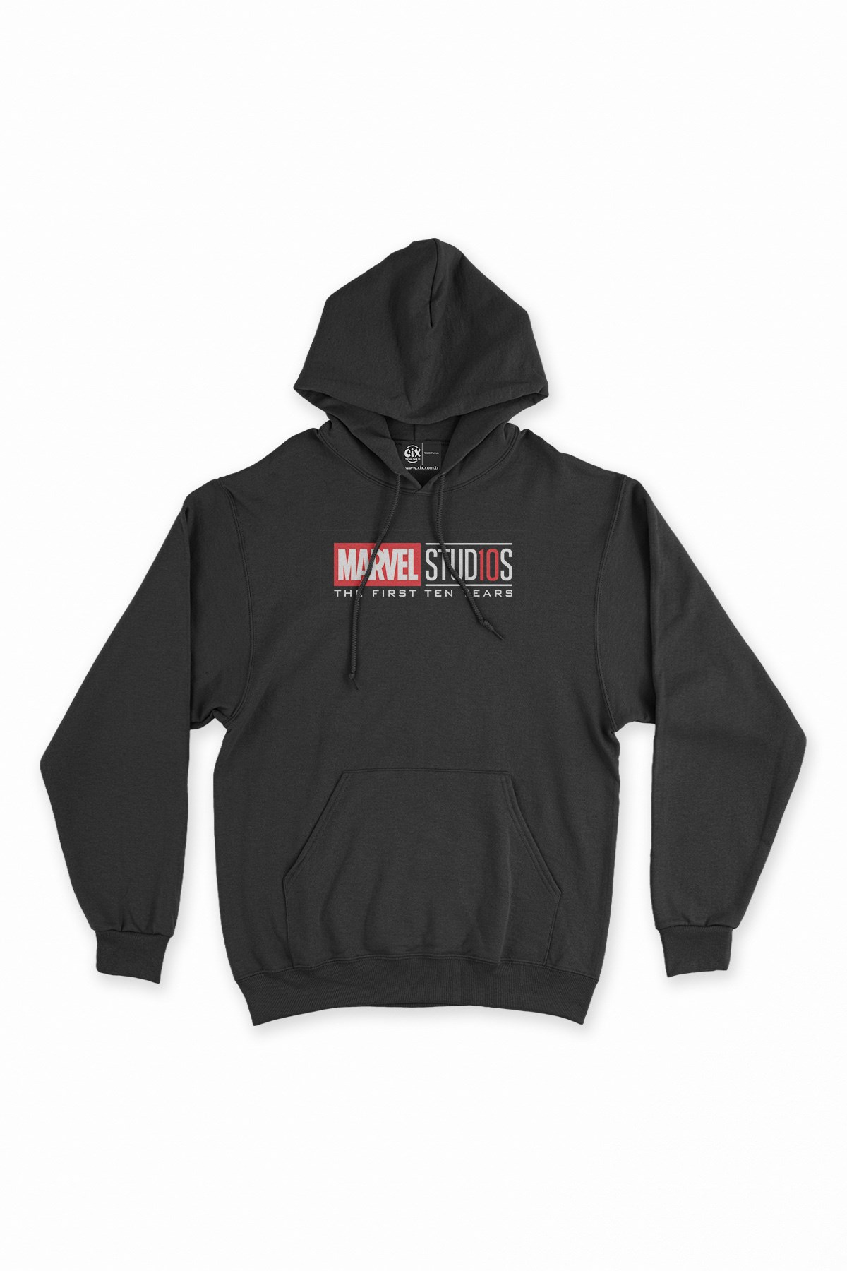 Marvel Studious 10. Yıl Siyah Kapşonlu Sweatshirt Hoodie