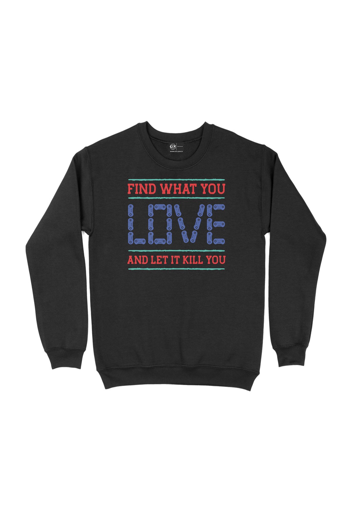 Mavi Find What You Love Siyah Sweatshirt