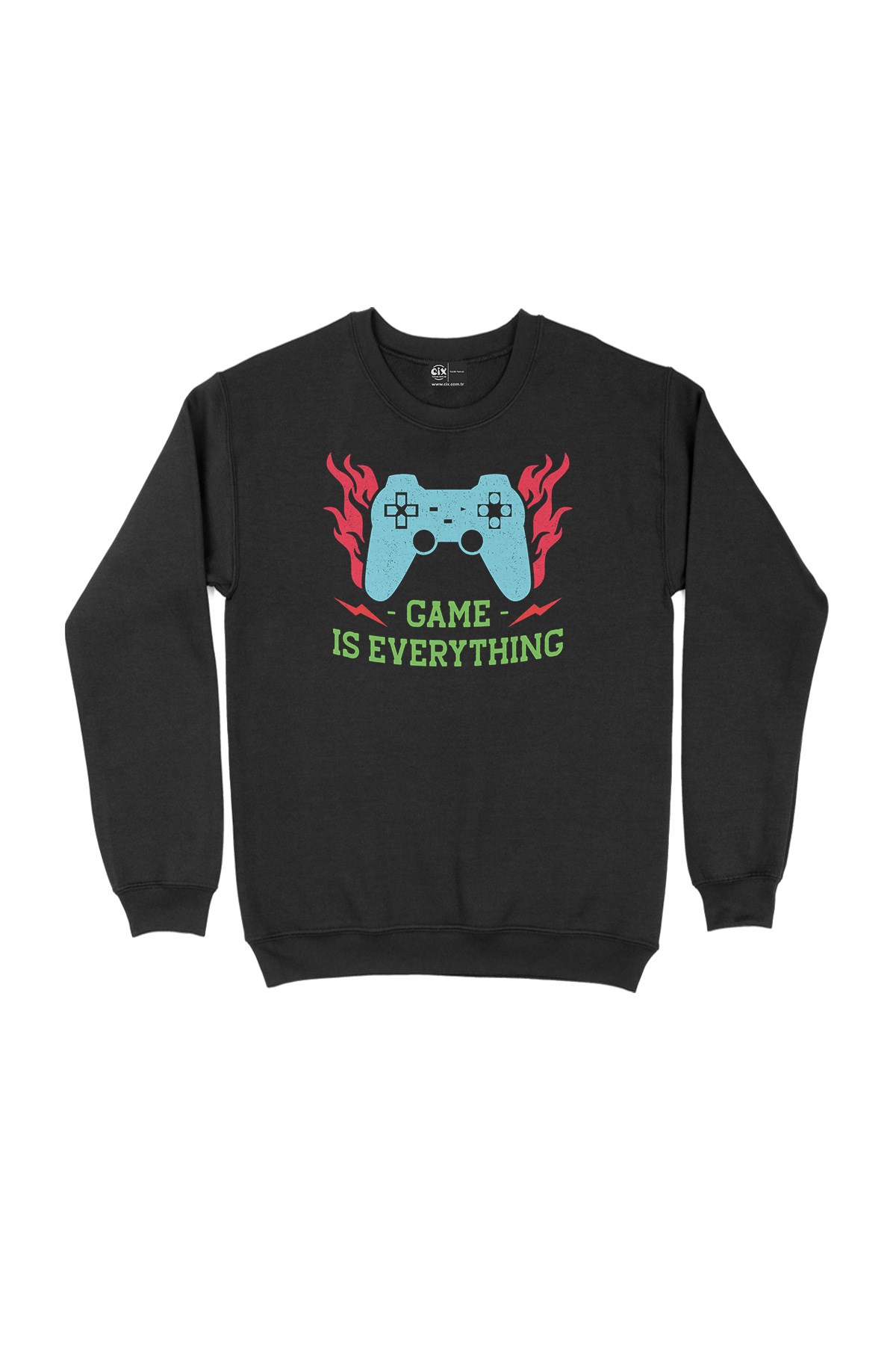 Mavi Game is Everything Siyah Sweatshirt