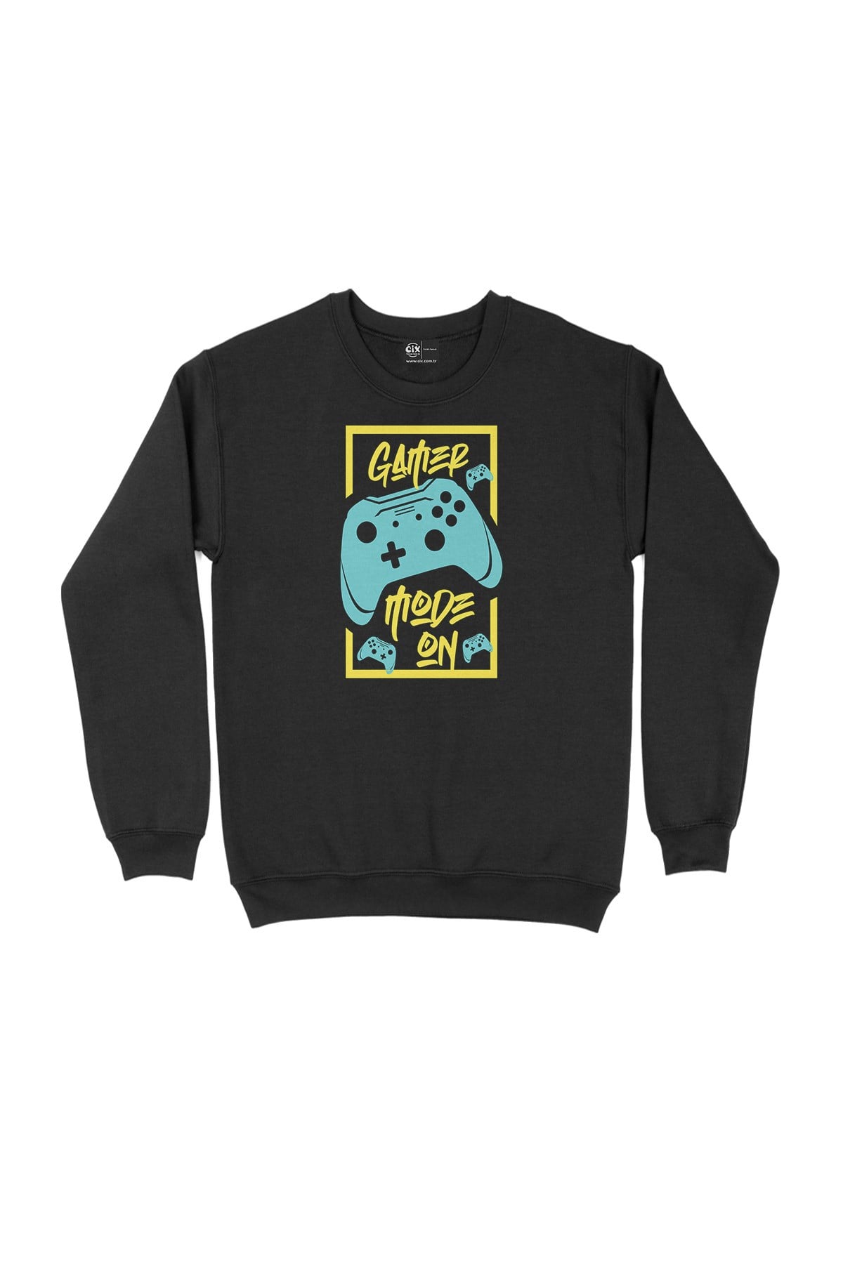 Mavi Gamer Mode On Siyah Sweatshirt