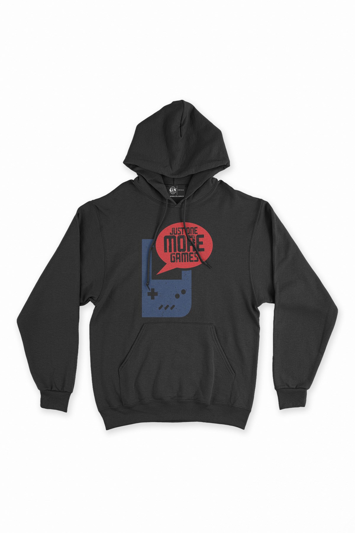 Mavi Just One More Game Siyah Kapşonlu Sweatshirt Hoodie