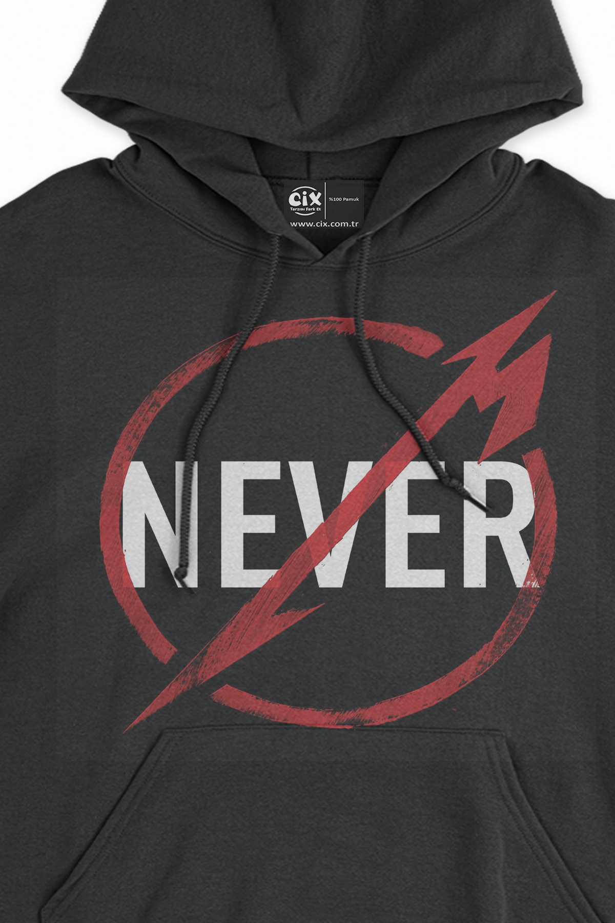 Metallica Through the Never Siyah Sweatshirt Hoodie