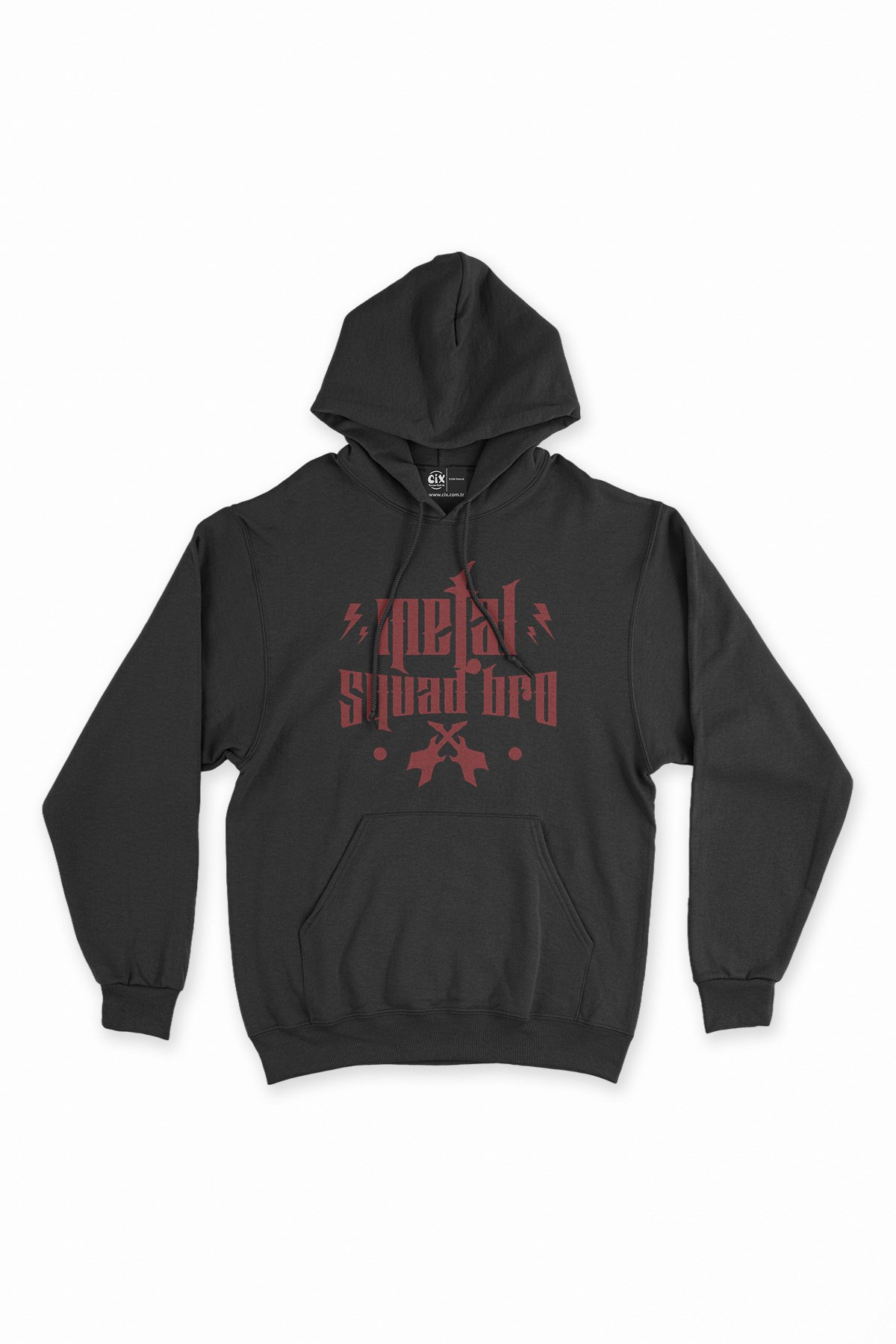Metal Squad Bro Siyah Kapşonlu Sweatshirt Hoodie