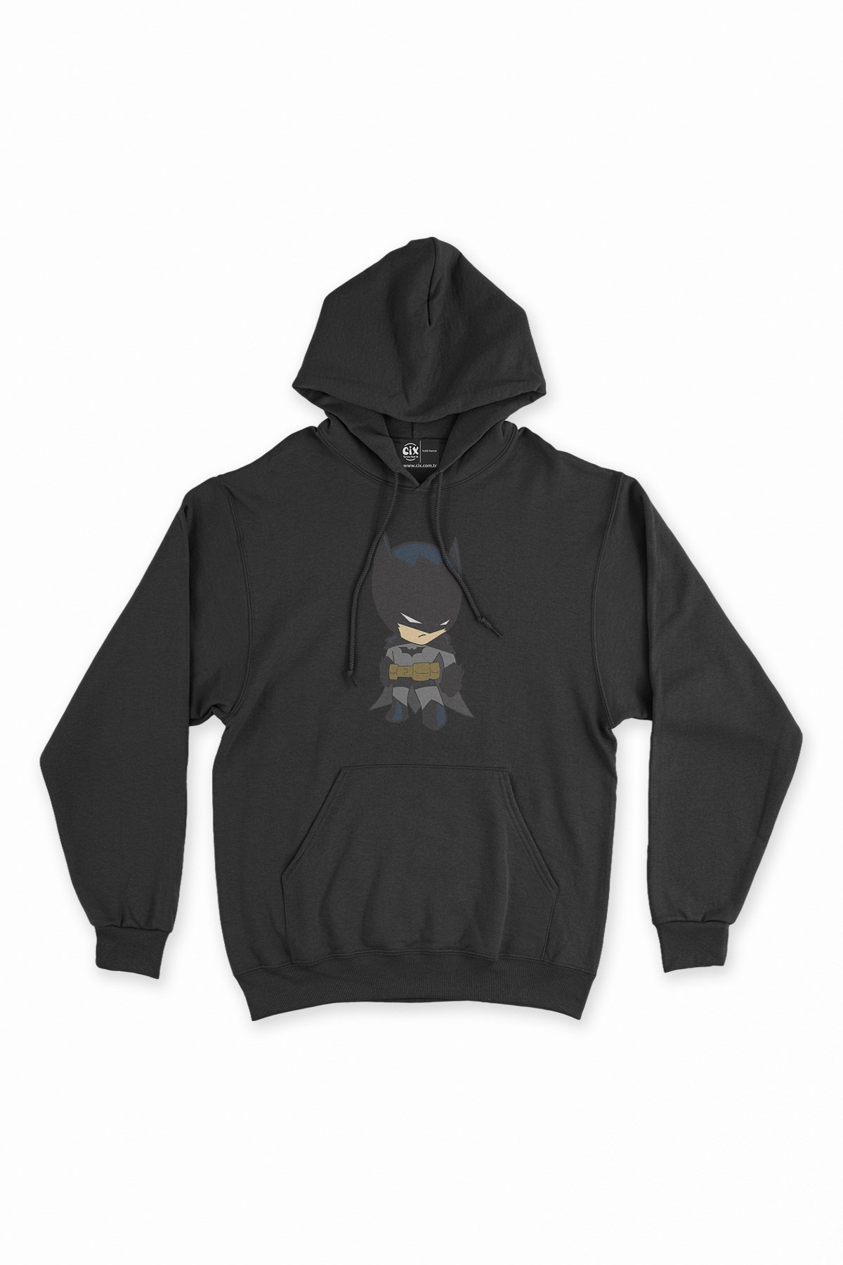 Mini Batman Siyah Kapşonlu Sweatshirt Hoodie