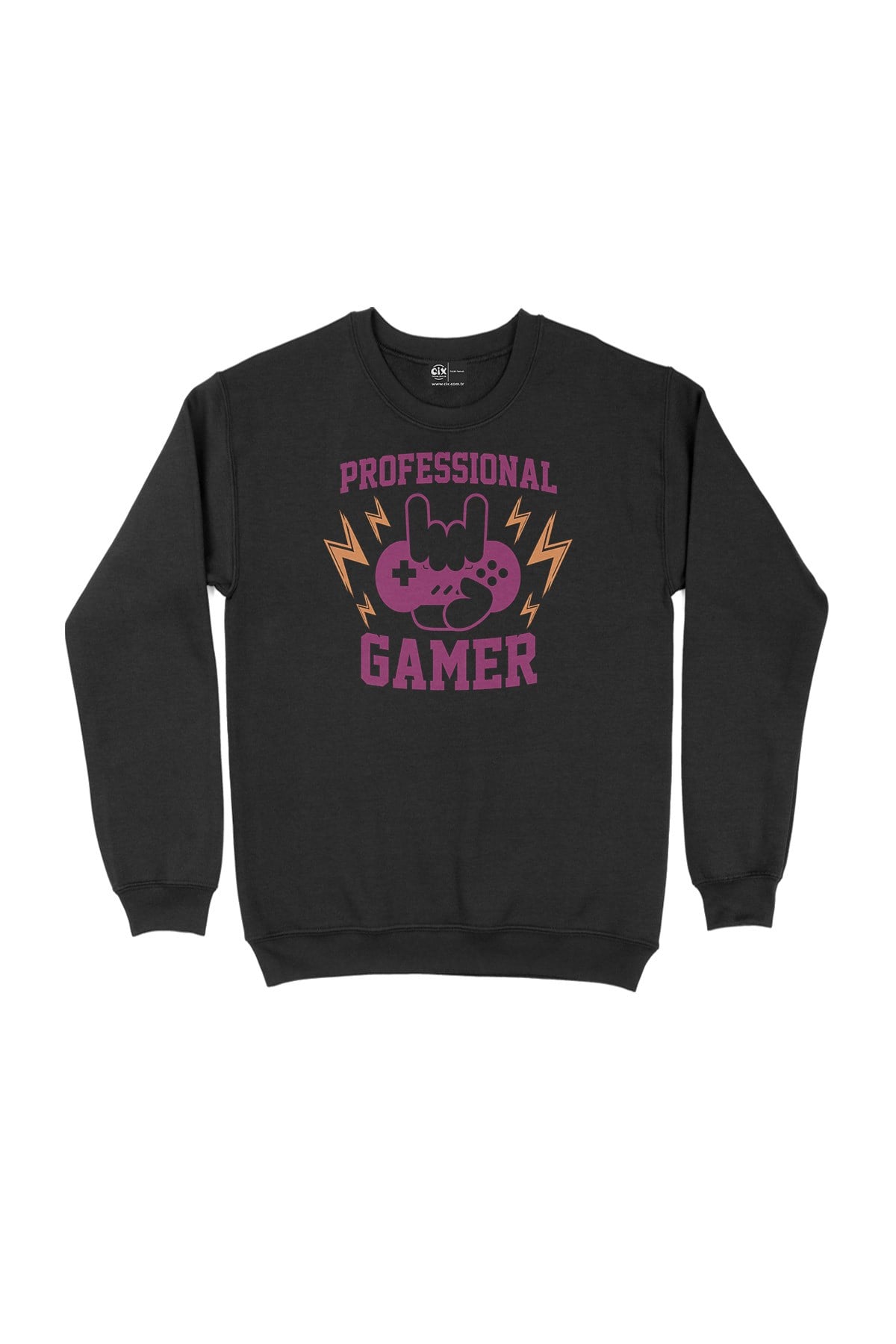 Mor Professional Gamer Siyah Sweatshirt