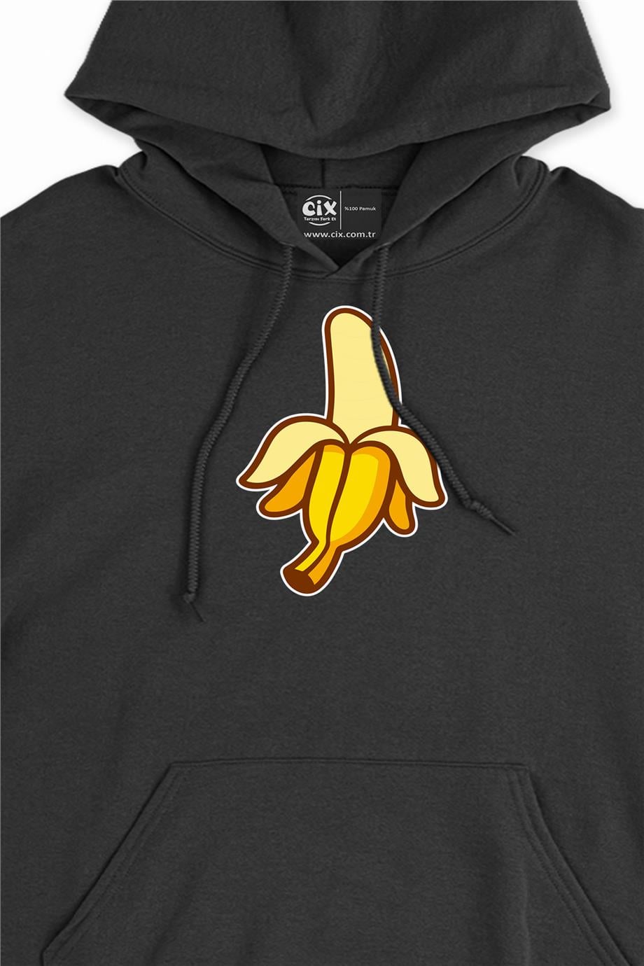 Muz Minimal Kapşonlu Sweatshirt Hoodie