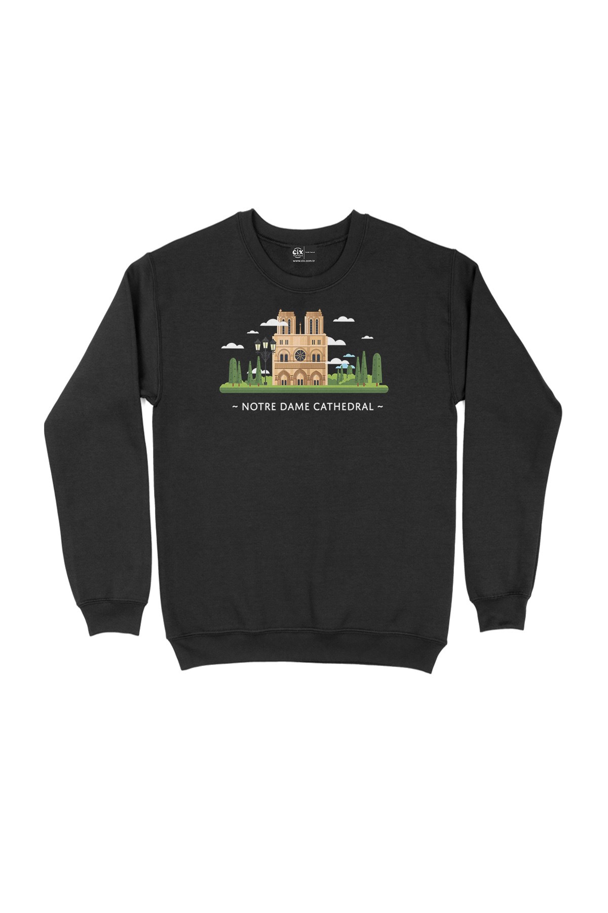 Notre Dame Katedrali Siyah Sweatshirt