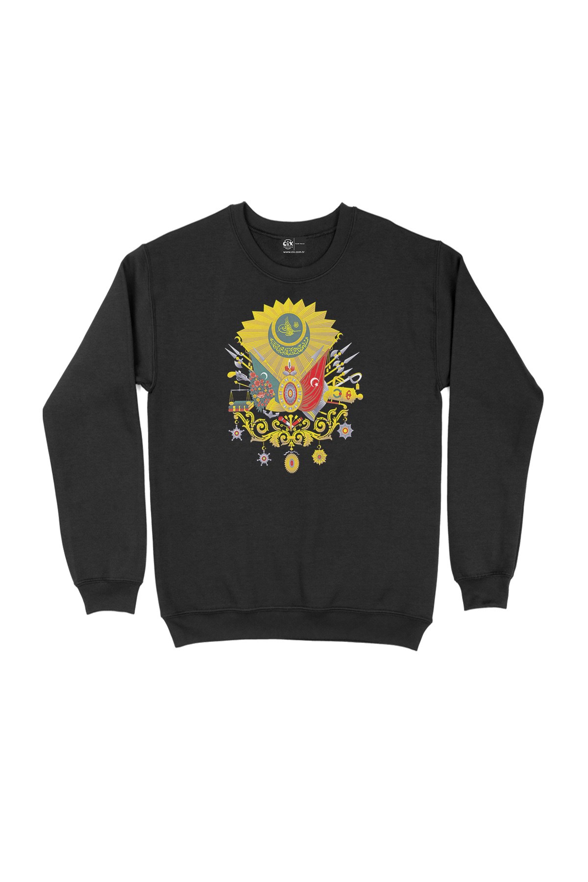 Osmanlı Armalı Siyah Sweatshirt