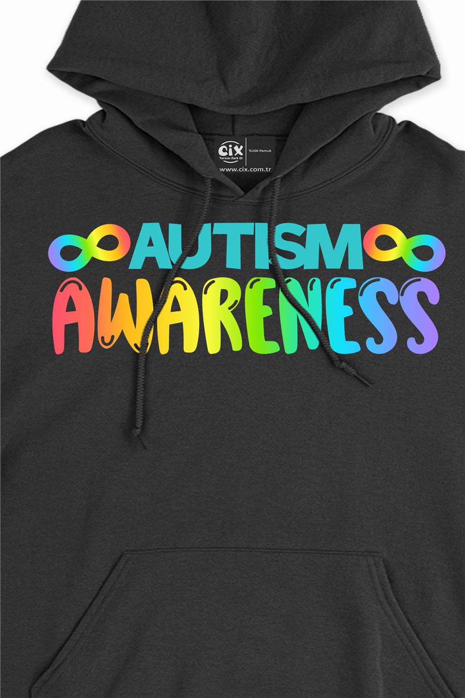 Otizm Farkındalık Kapşonlu Sweatshirt Hoodie