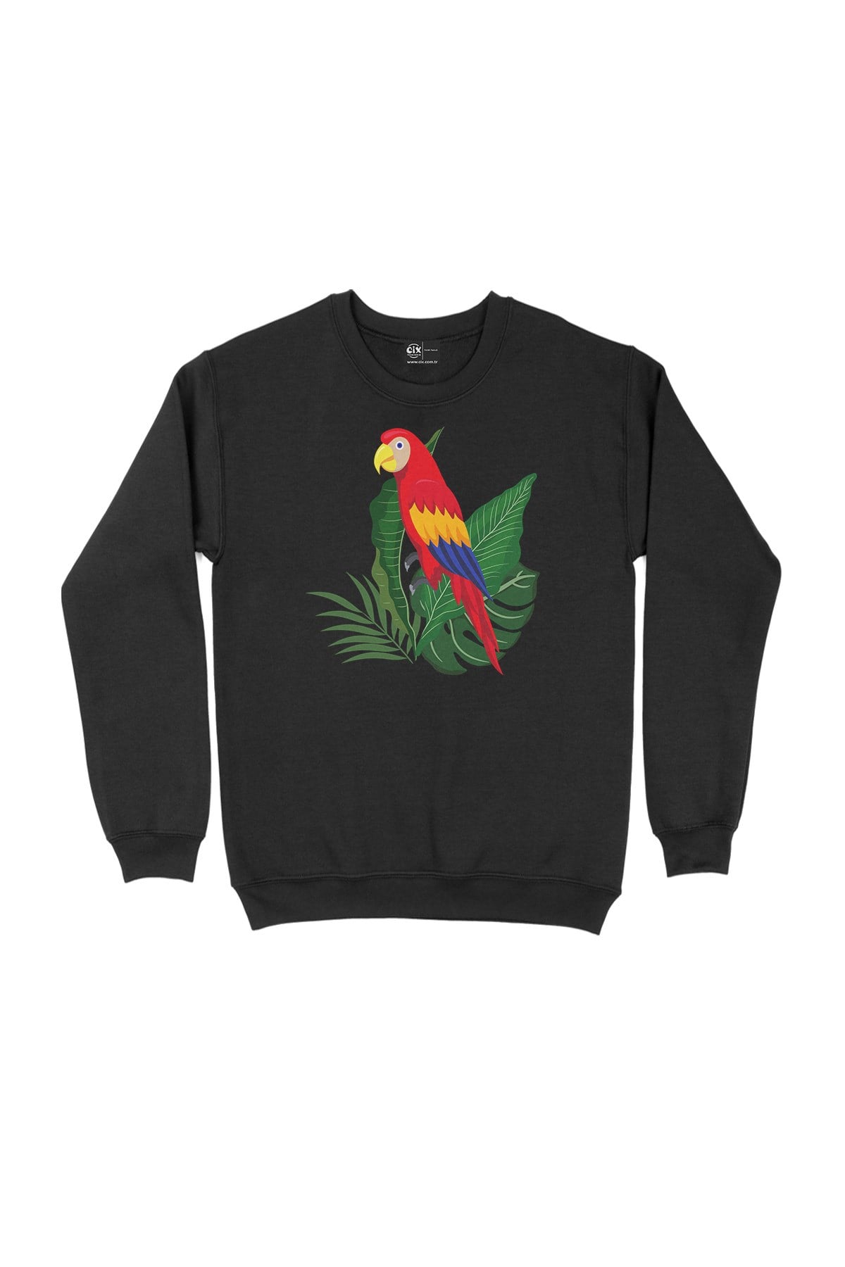 Papağan Siyah Sweatshirt