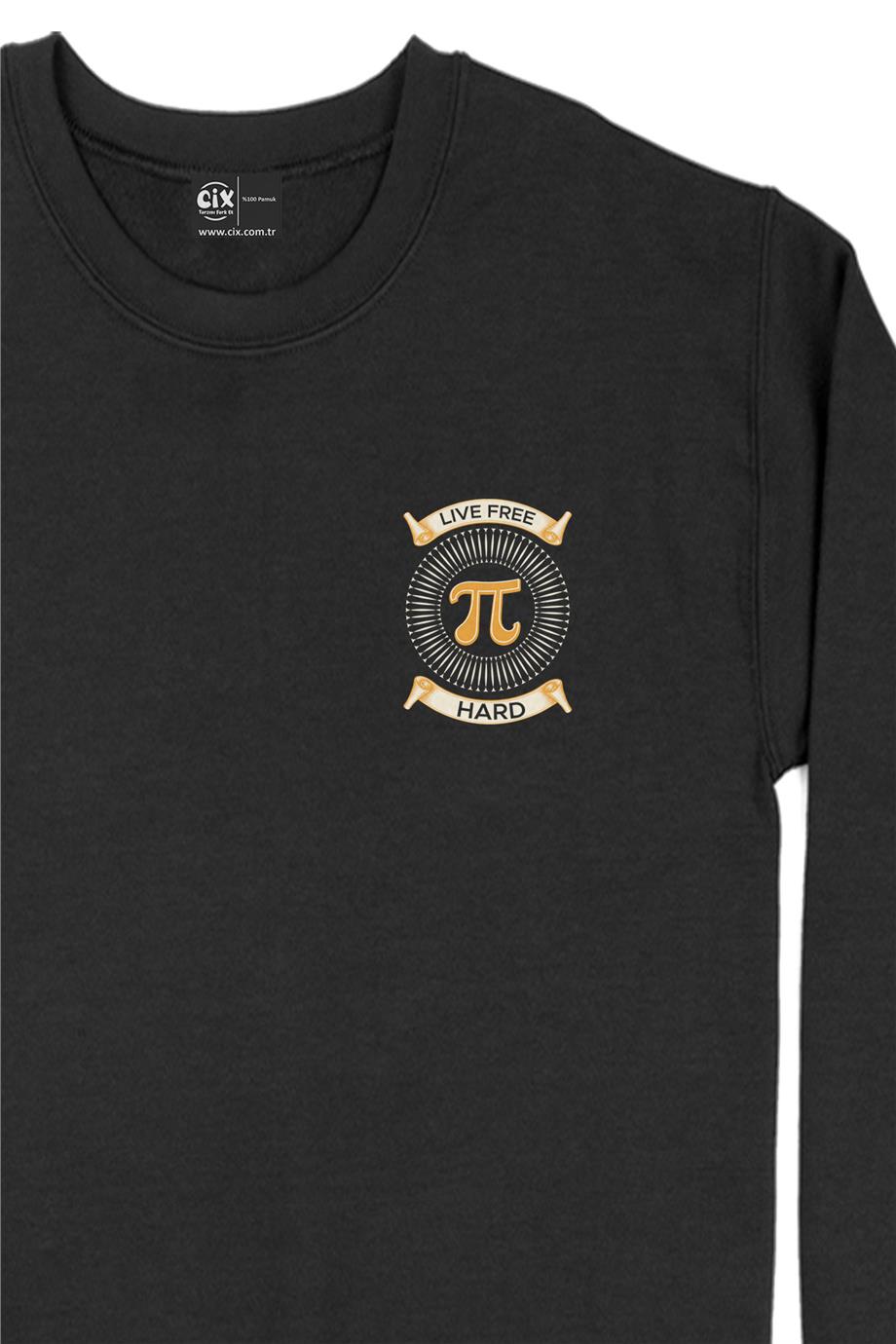 Pi Günü Cep Tasarım Baskılı Sweatshirt