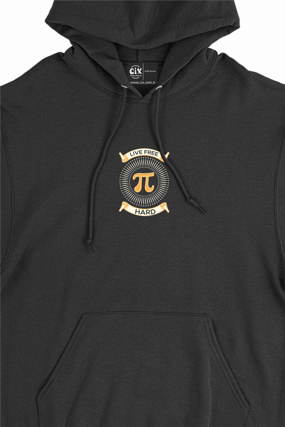 Pi Günü Minimal Kapşonlu Sweatshirt Hoodie
