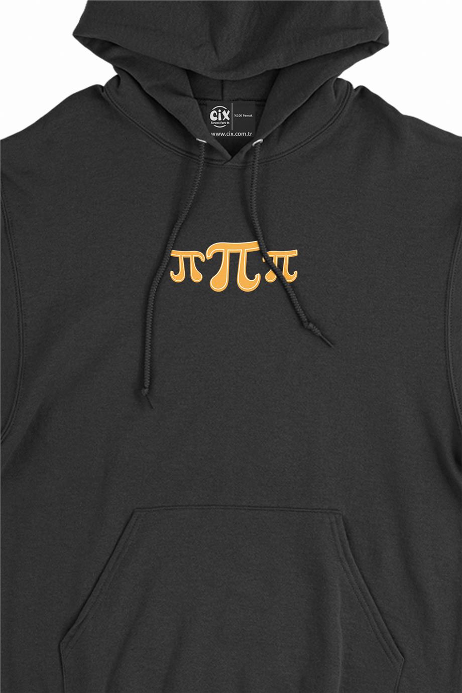 Pi Pi Pi Day Minimal Kapşonlu Sweatshirt Hoodie