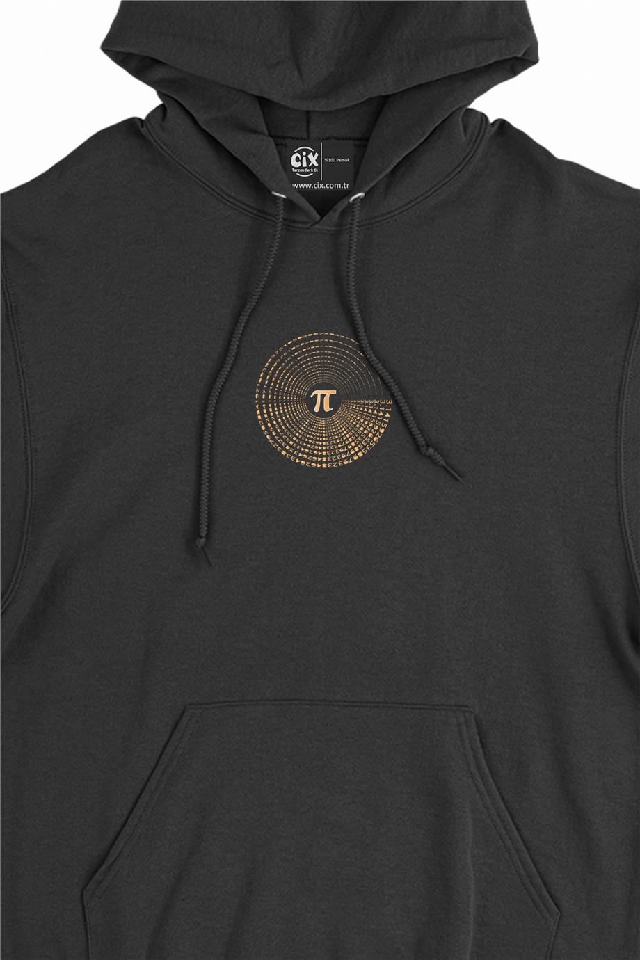 Pi Sayısı Minimal Kapşonlu Sweatshirt Hoodie