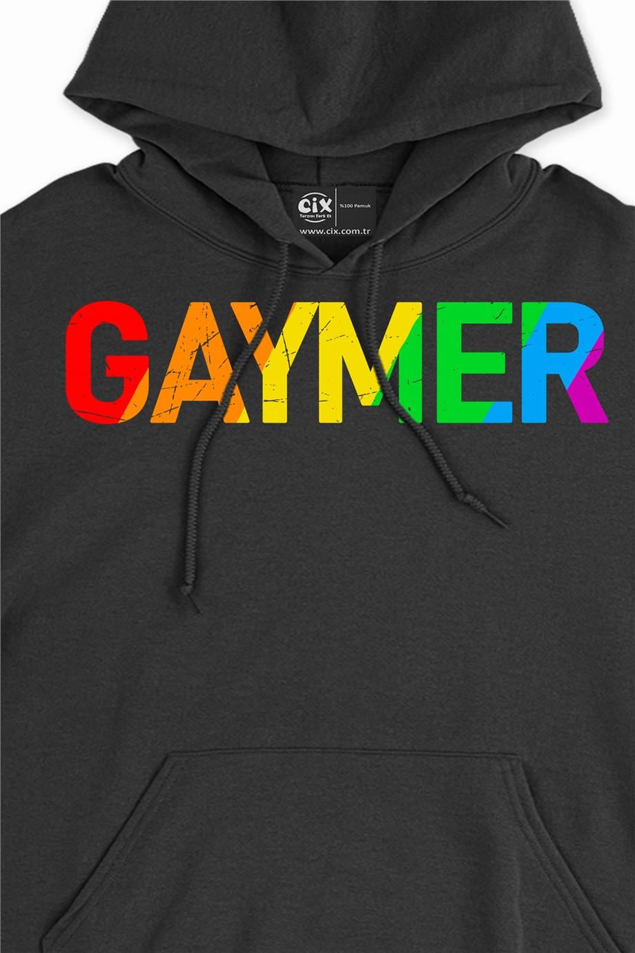 Renkli Gaymer Kapşonlu Sweatshirt Hoodie