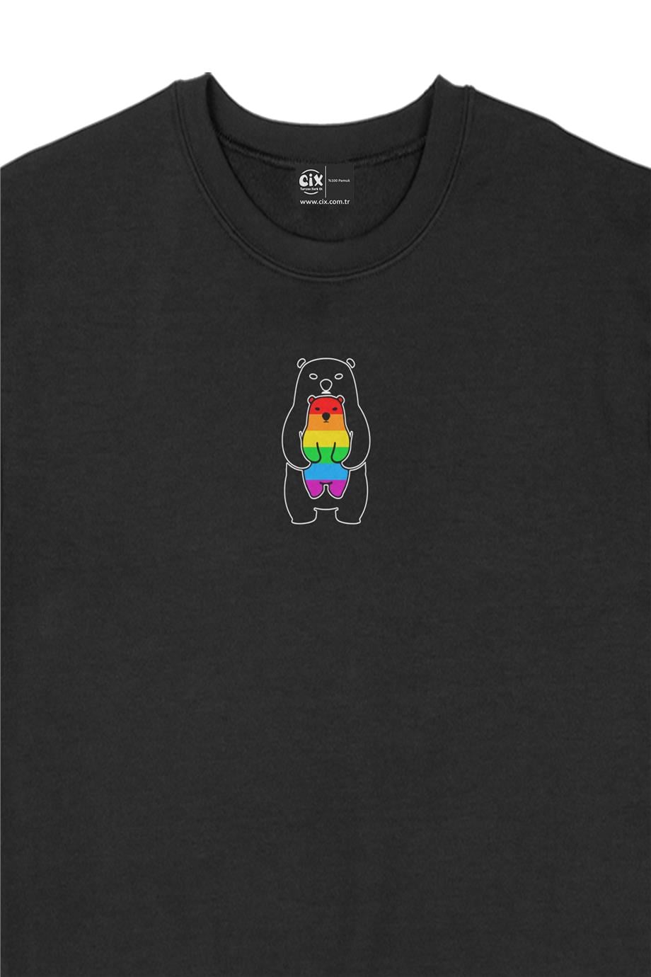 Renkli Gökkuşağı Ayıcık Sweatshirt