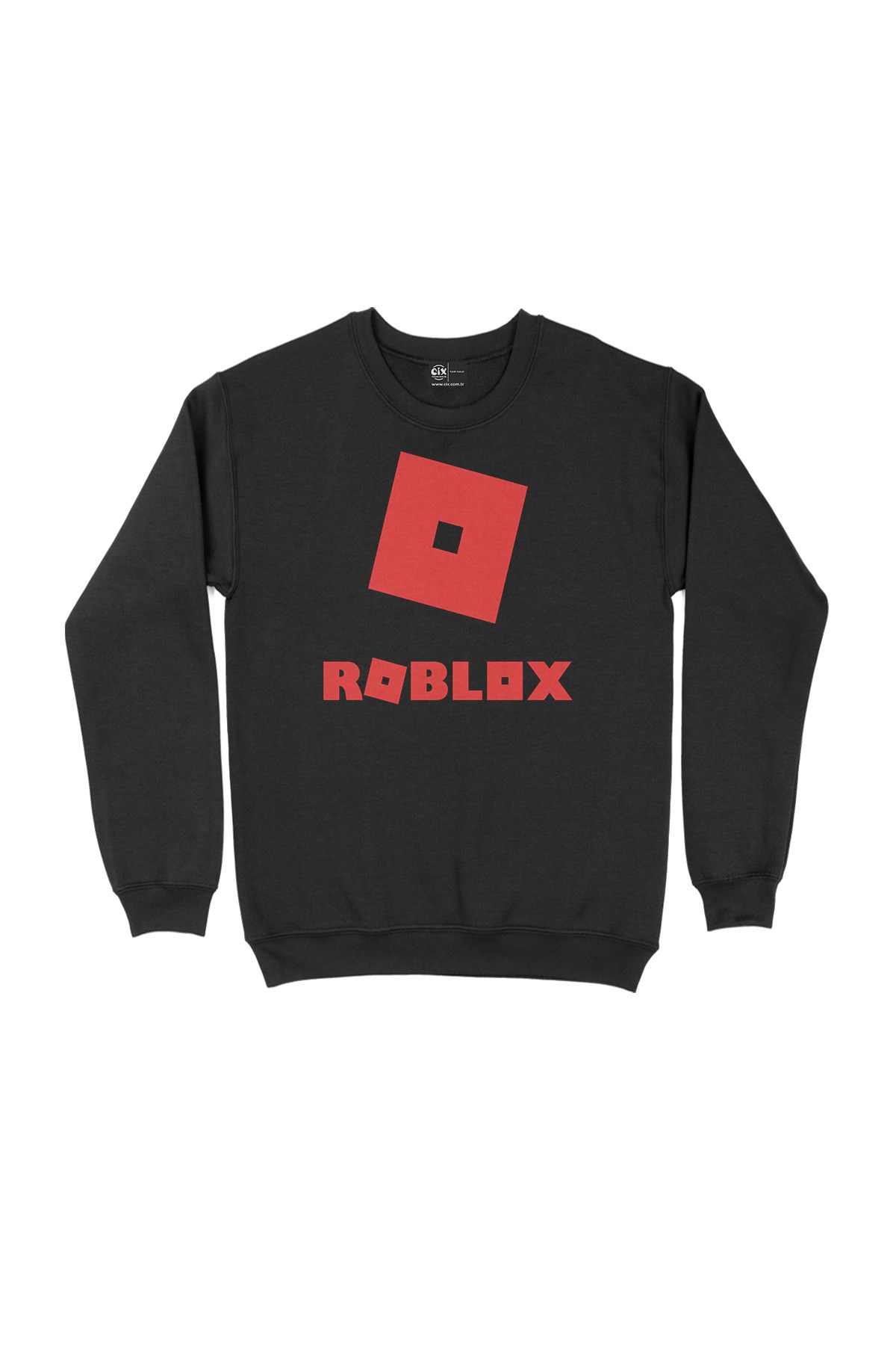 Roblox Logolu Siyah Sweatshirt
