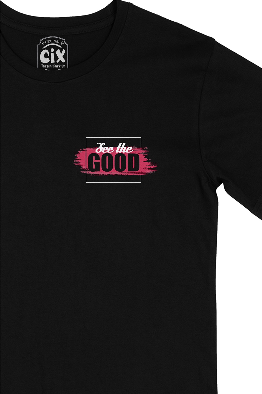 See The Good Cep Logo Tasarımlı Siyah Tişört