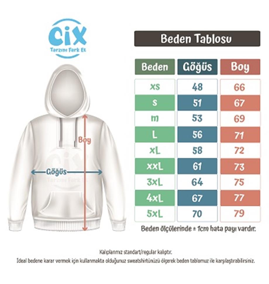 Sevimli Hayalet Minimal Kapşonlu Sweatshirt Hoodie