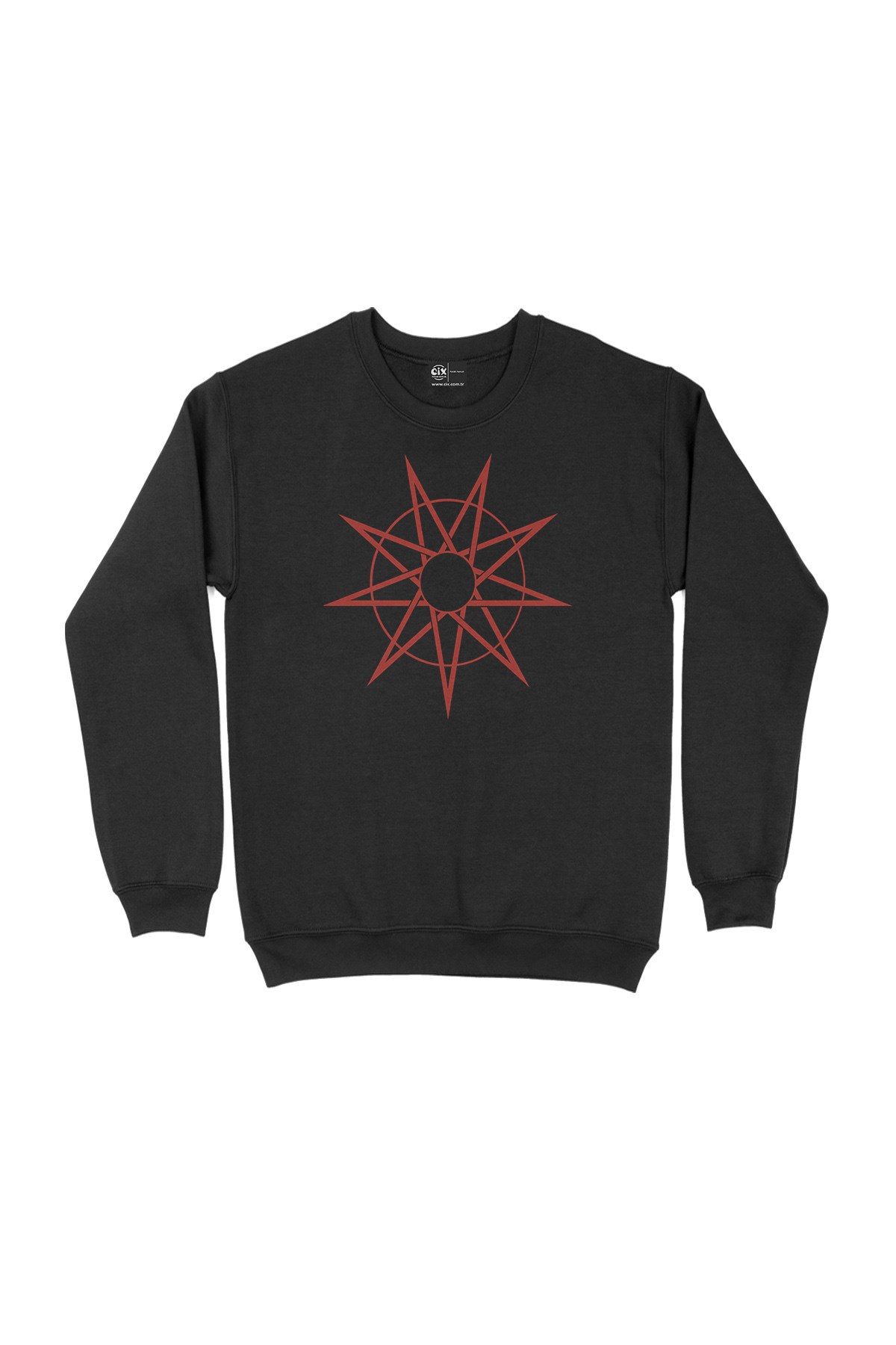 Slipknot Yıldız Logolu Siyah Sweatshirt