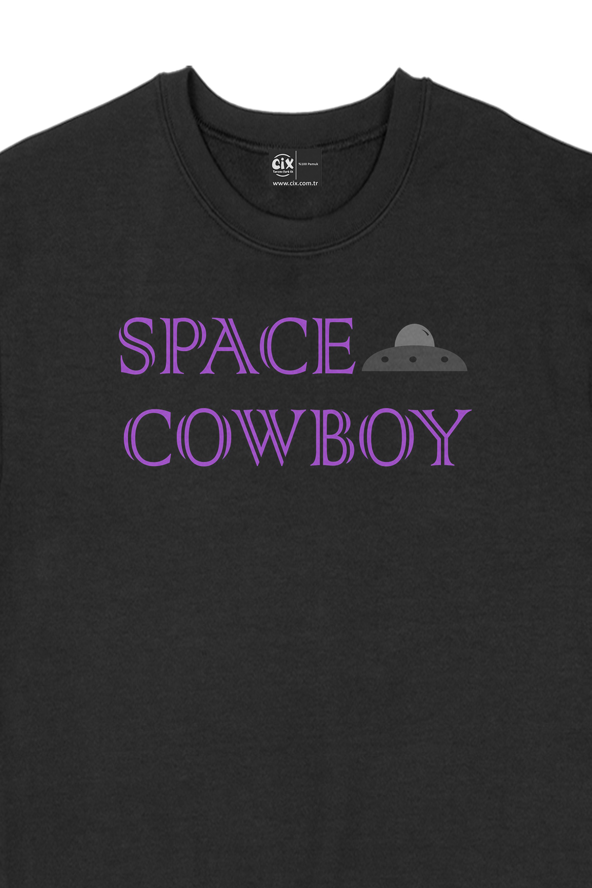 Space Cowboy Elon Musk Siyah Sweatshirt