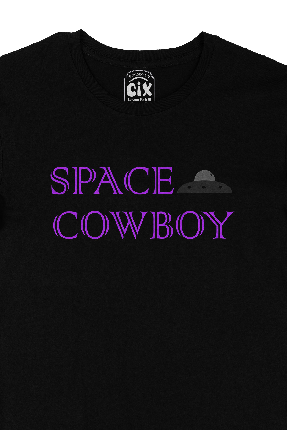 Space Cowboy Elon Musk Siyah Tişört