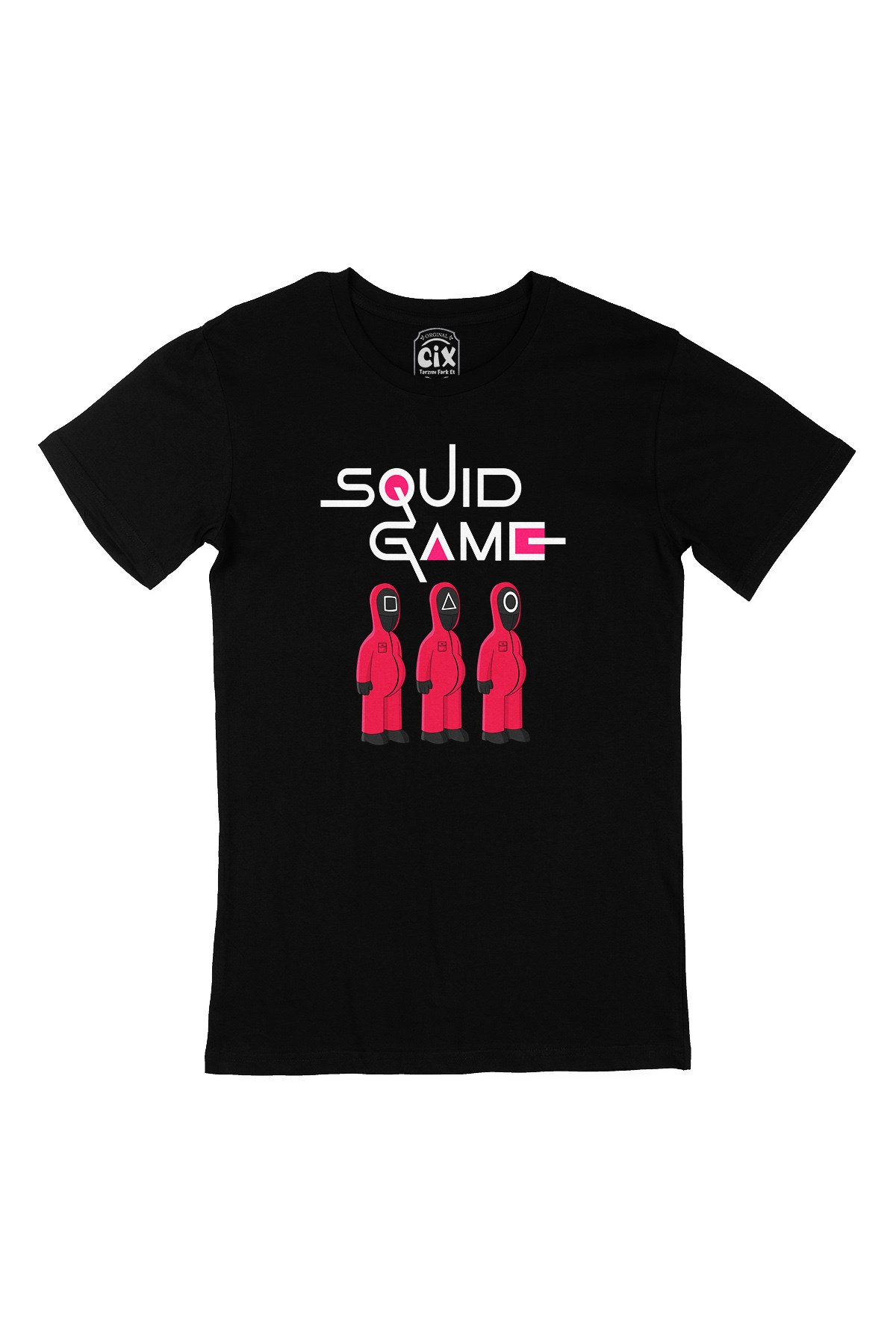 Squid Game Simpson Siyah Tişört