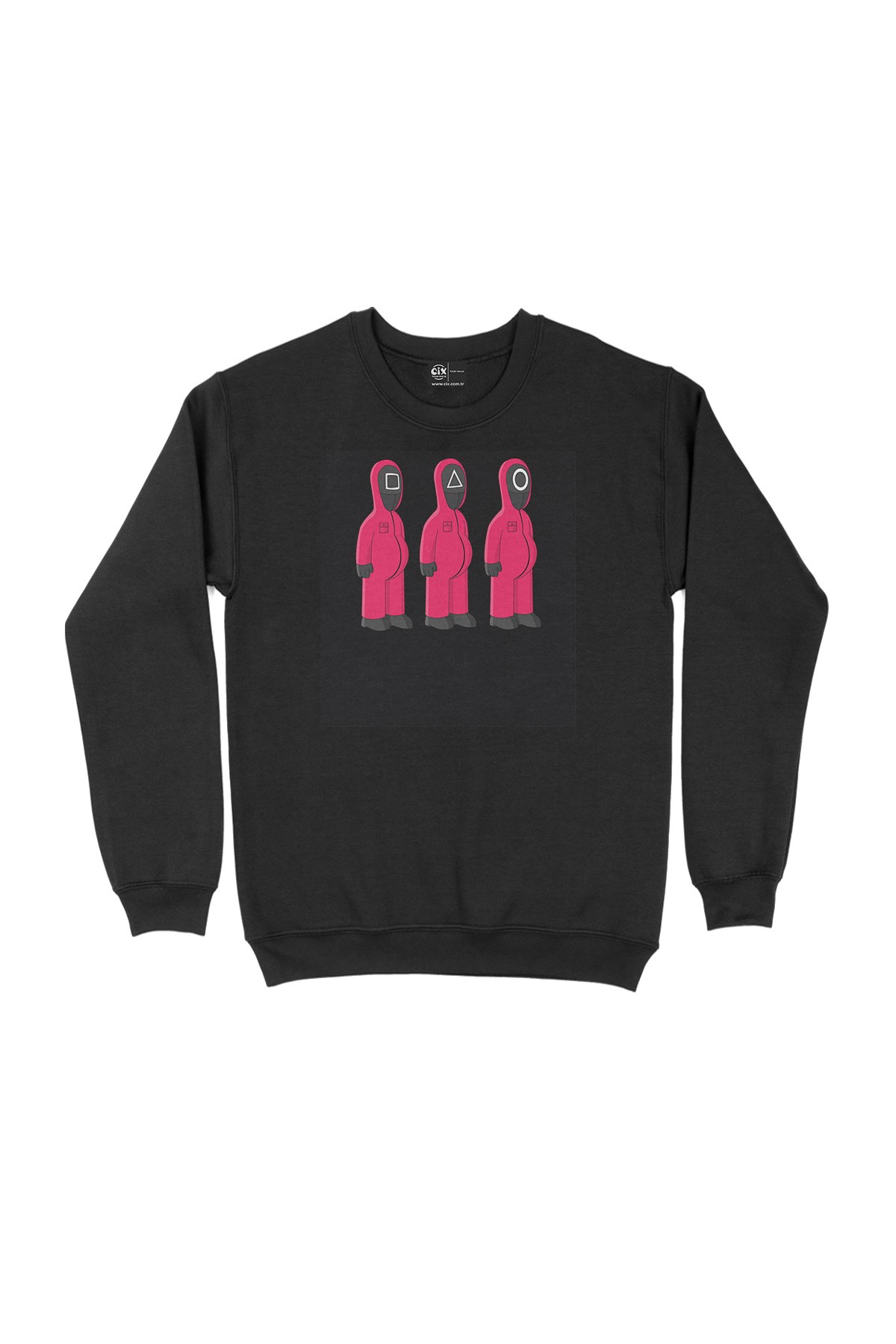 Squid Game Simpson Style Siyah Sweatshirt 