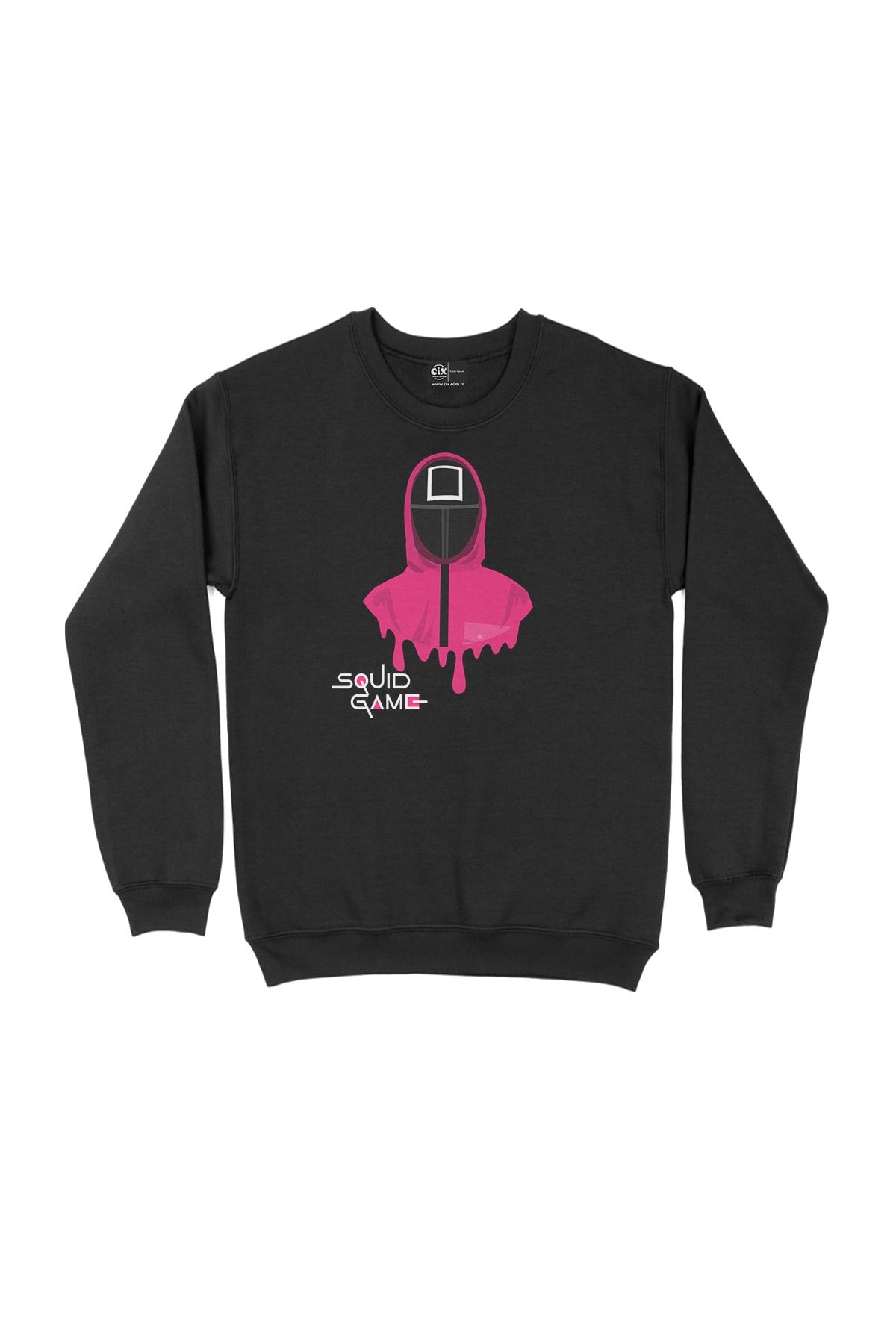 Squid Game Yazılı Yönetici Siyah Sweatshirt 