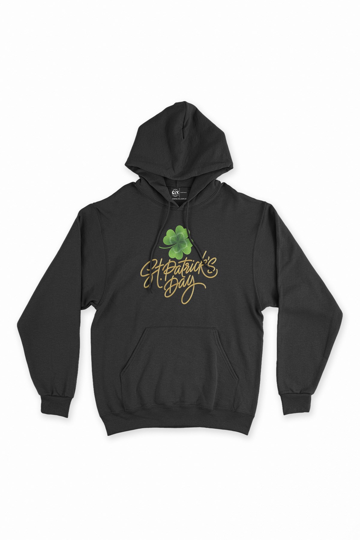 St Patricks Day Siyah Kapşonlu Sweatshirt Hoodie