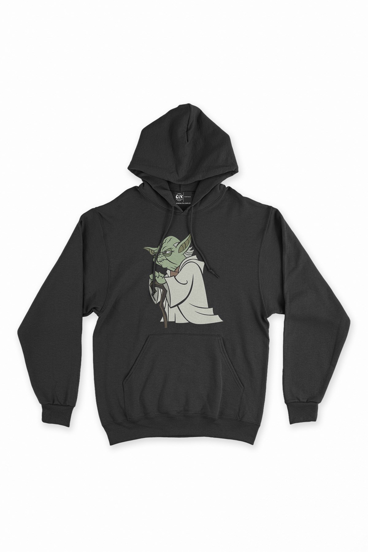Star Wars Yoda Siyah Kapşonlu Sweatshirt Hoodie