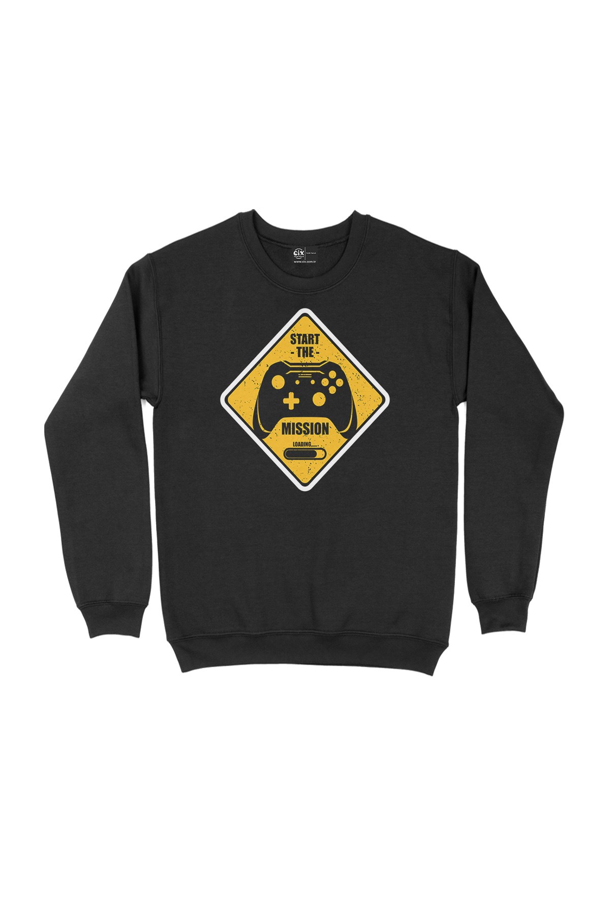 Start The Mission Siyah Sweatshirt