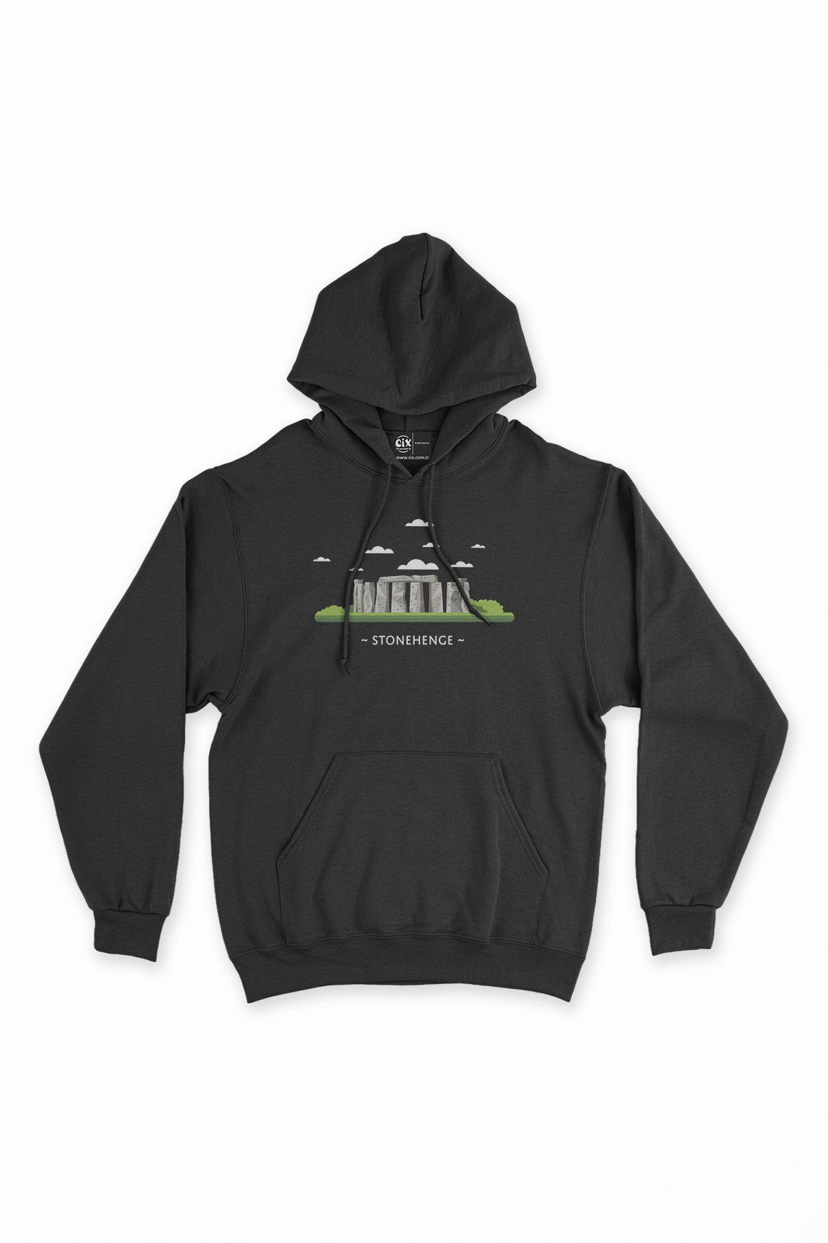 Stonehenge Siyah Kapşonlu Sweatshirt Hoodie