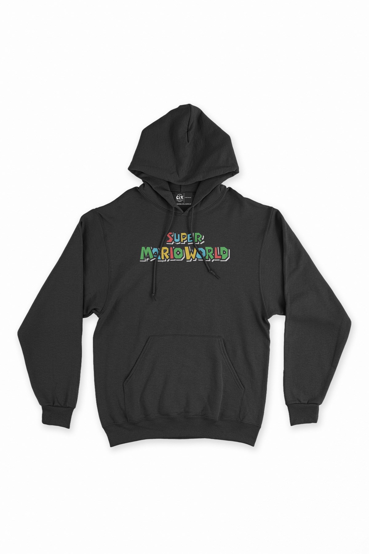 Super Mario World Siyah Kapşonlu Sweatshirt Hoodie