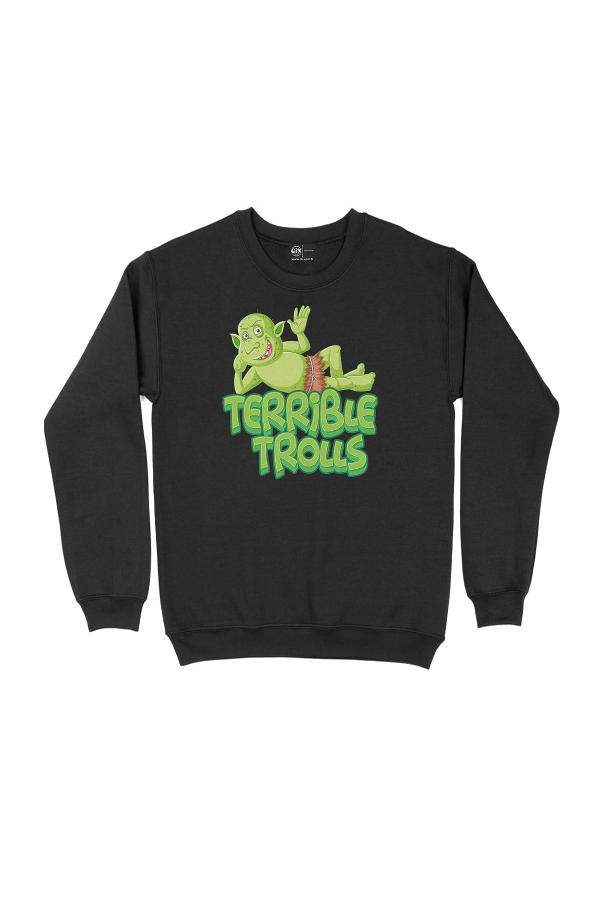 Terrible Trolls Siyah Sweatshirt