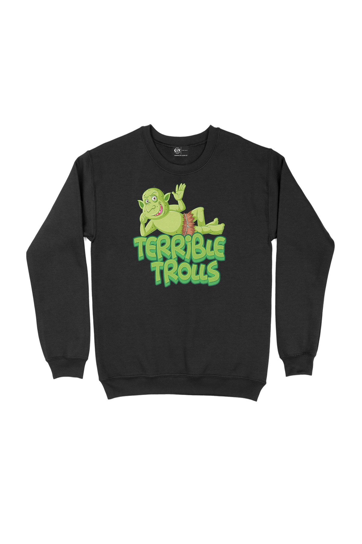 Terrible Trolls Siyah Sweatshirt