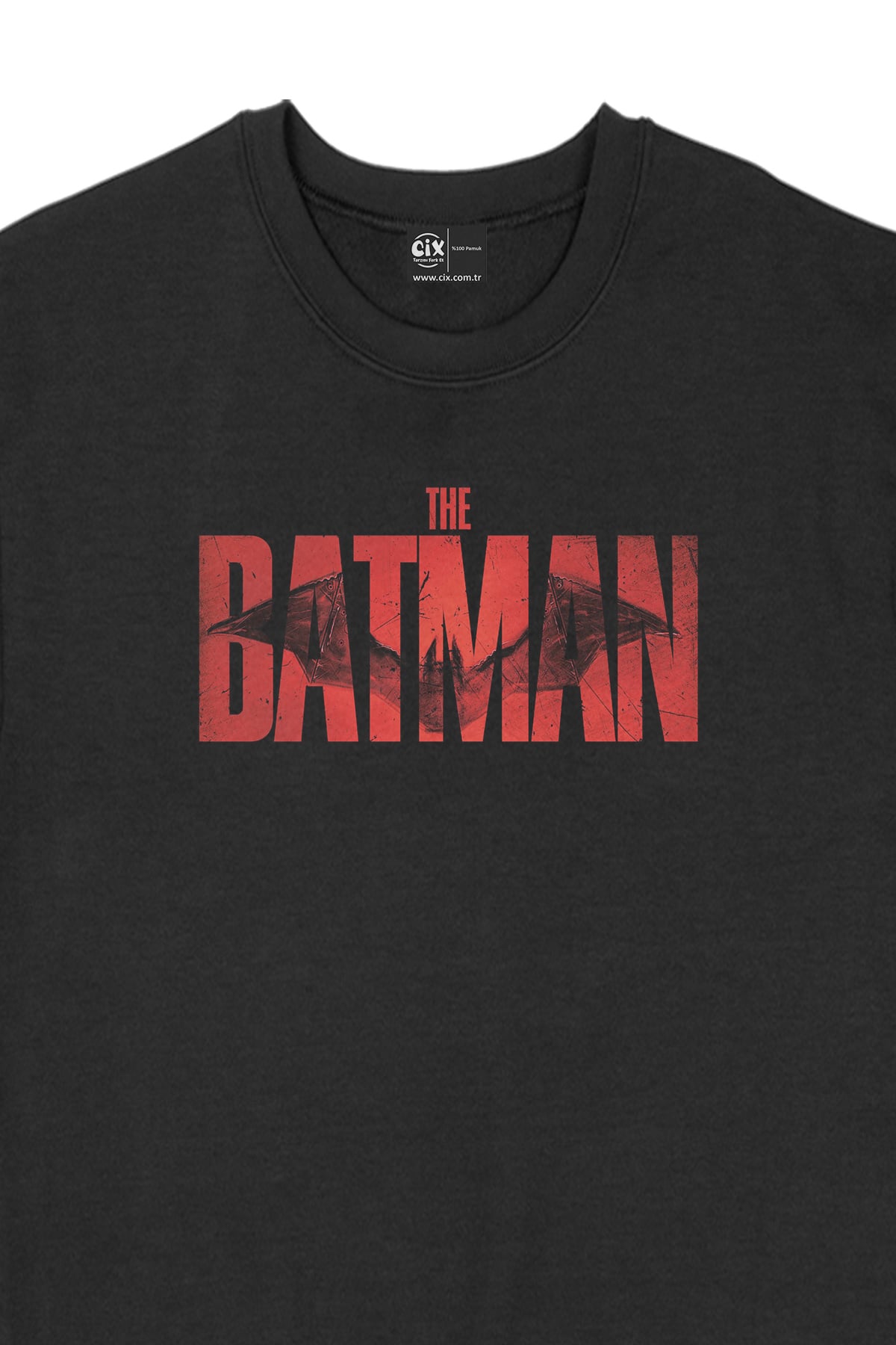 The Batman Baskılı Siyah Sweatshirt