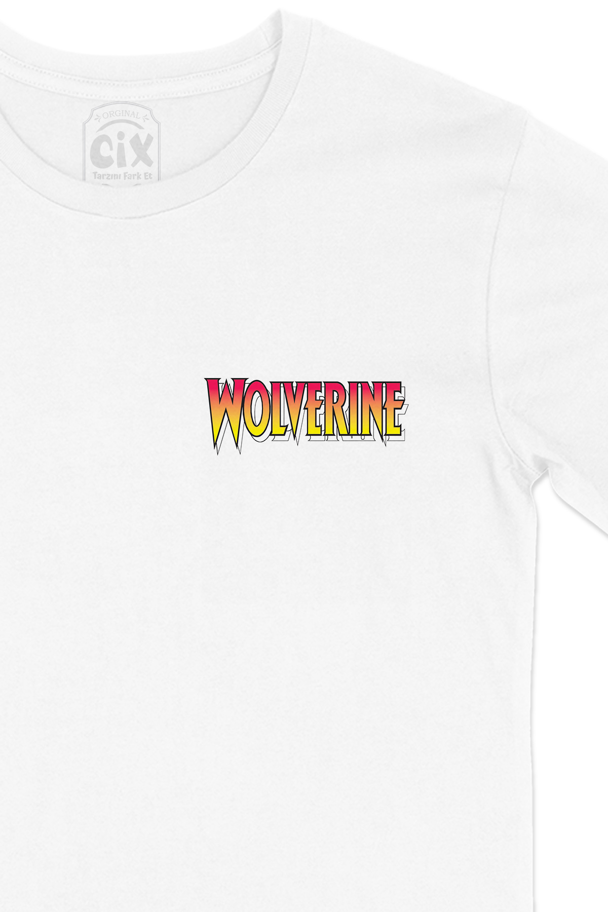 The Wolverine Cep Logo Tasarımlı Beyaz Tişört