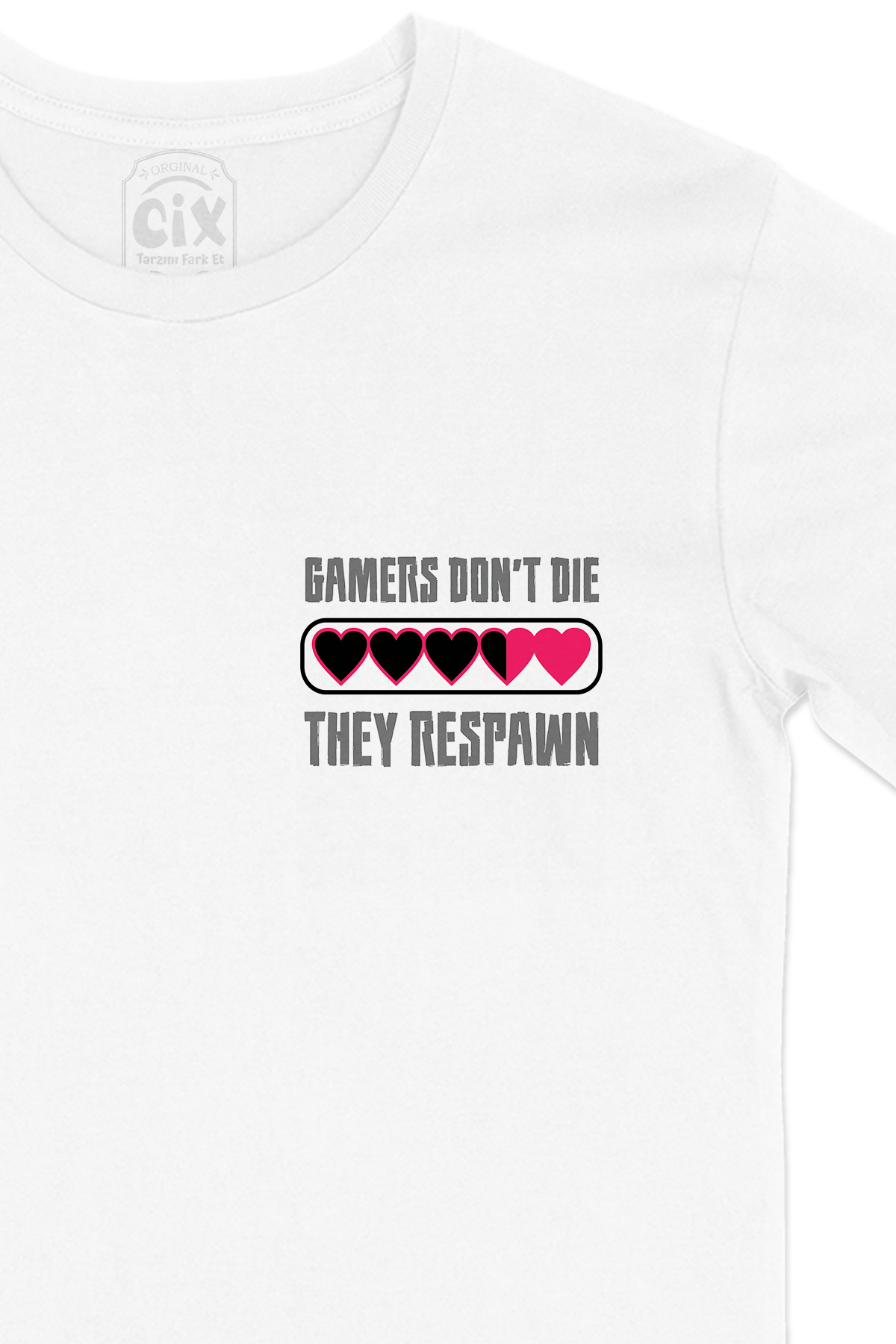 They Respawn Cep Logo Tasarımlı Beyaz Tişört