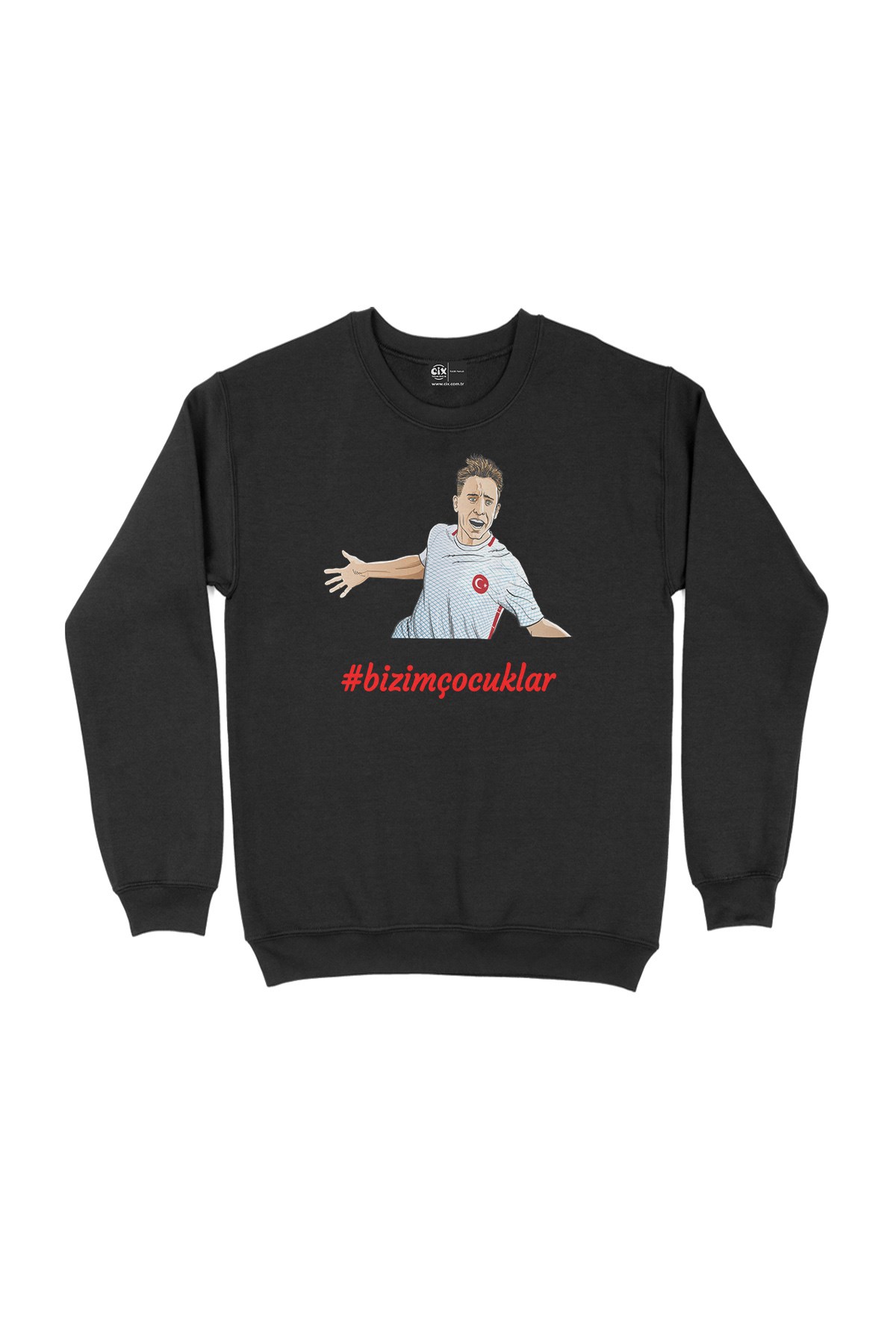 Türkiye Milli Takım Taraftar Siyah Sweatshirt