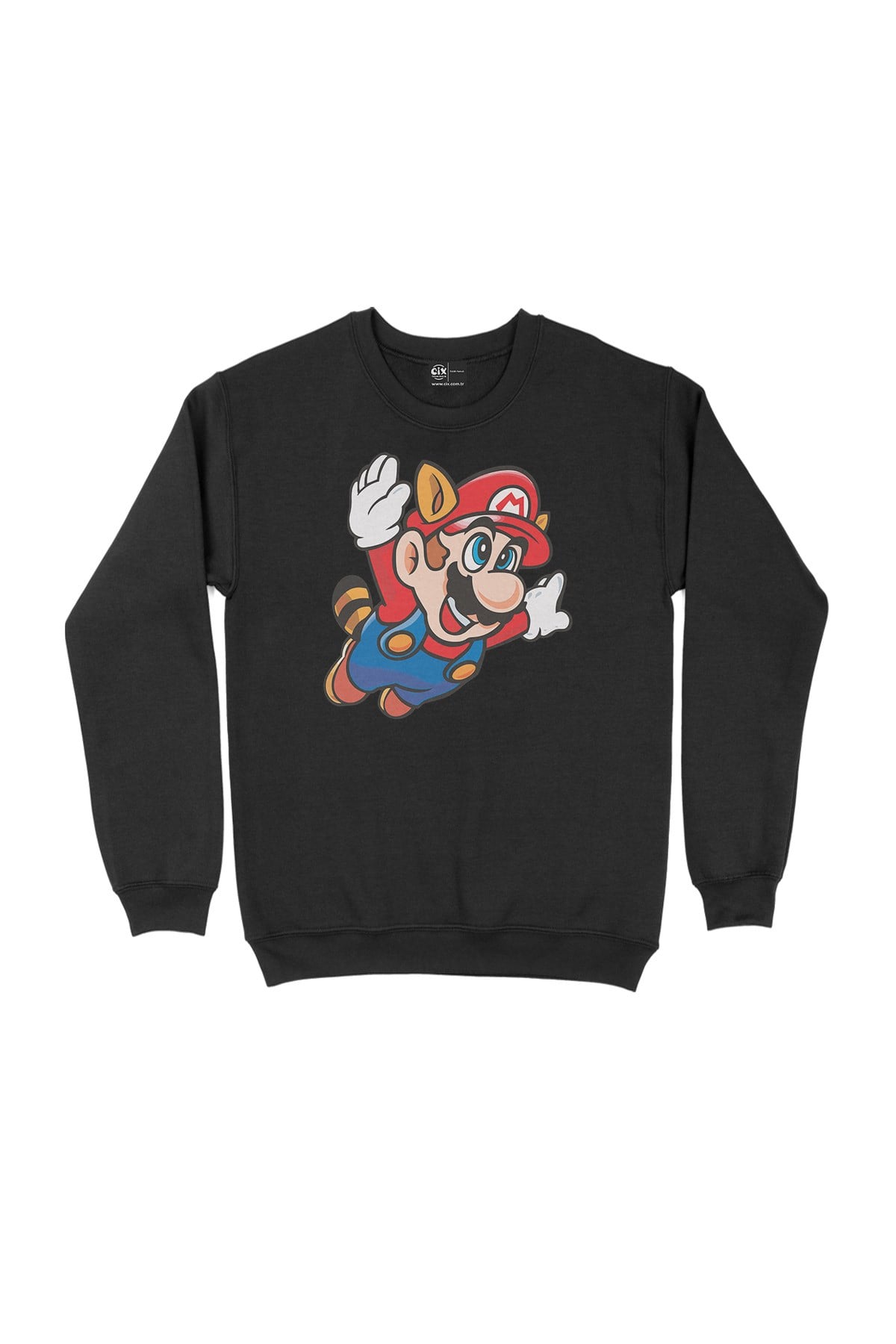 Uçan Mario Siyah Sweatshirt