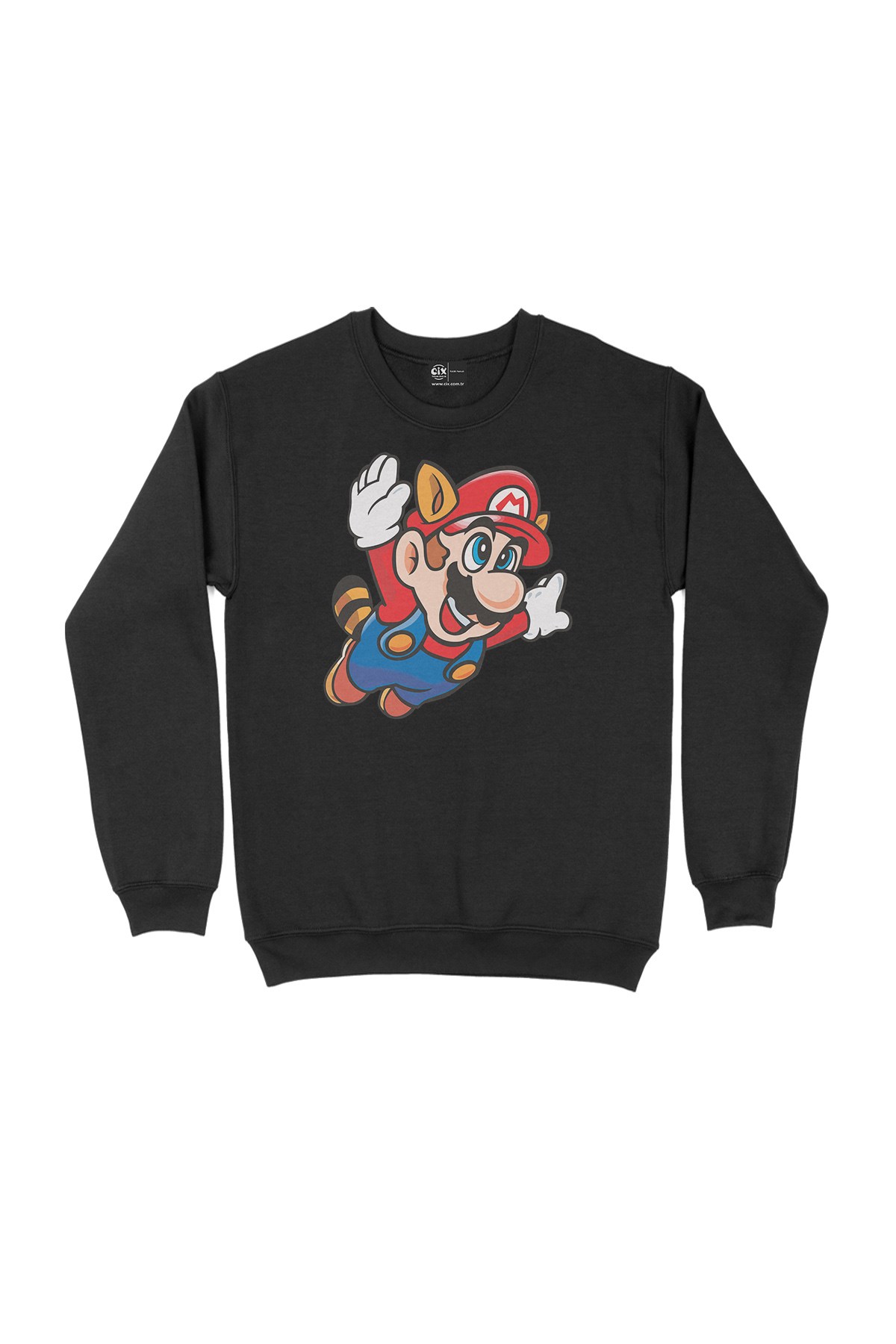 Uçan Mario Siyah Sweatshirt
