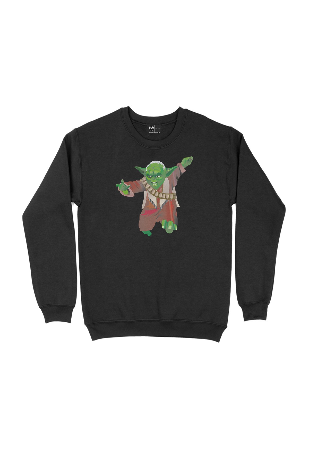 Uçan Yoda Siyah Sweatshirt