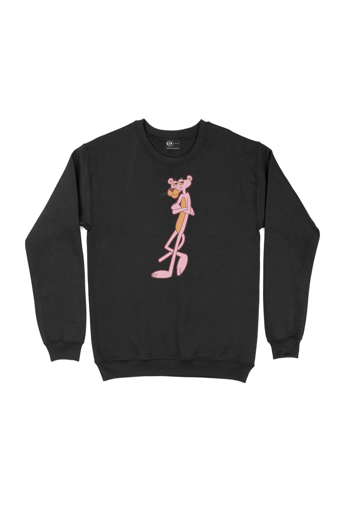 Umursamaz Pembe Panter Siyah Sweatshirt