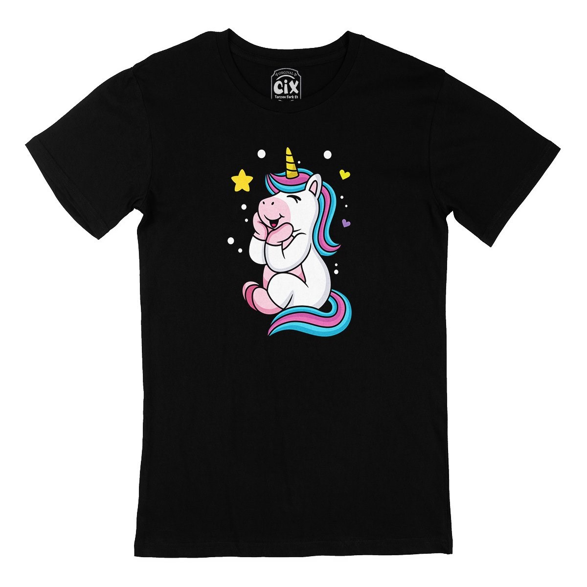 Unicorn Siyah Tişört