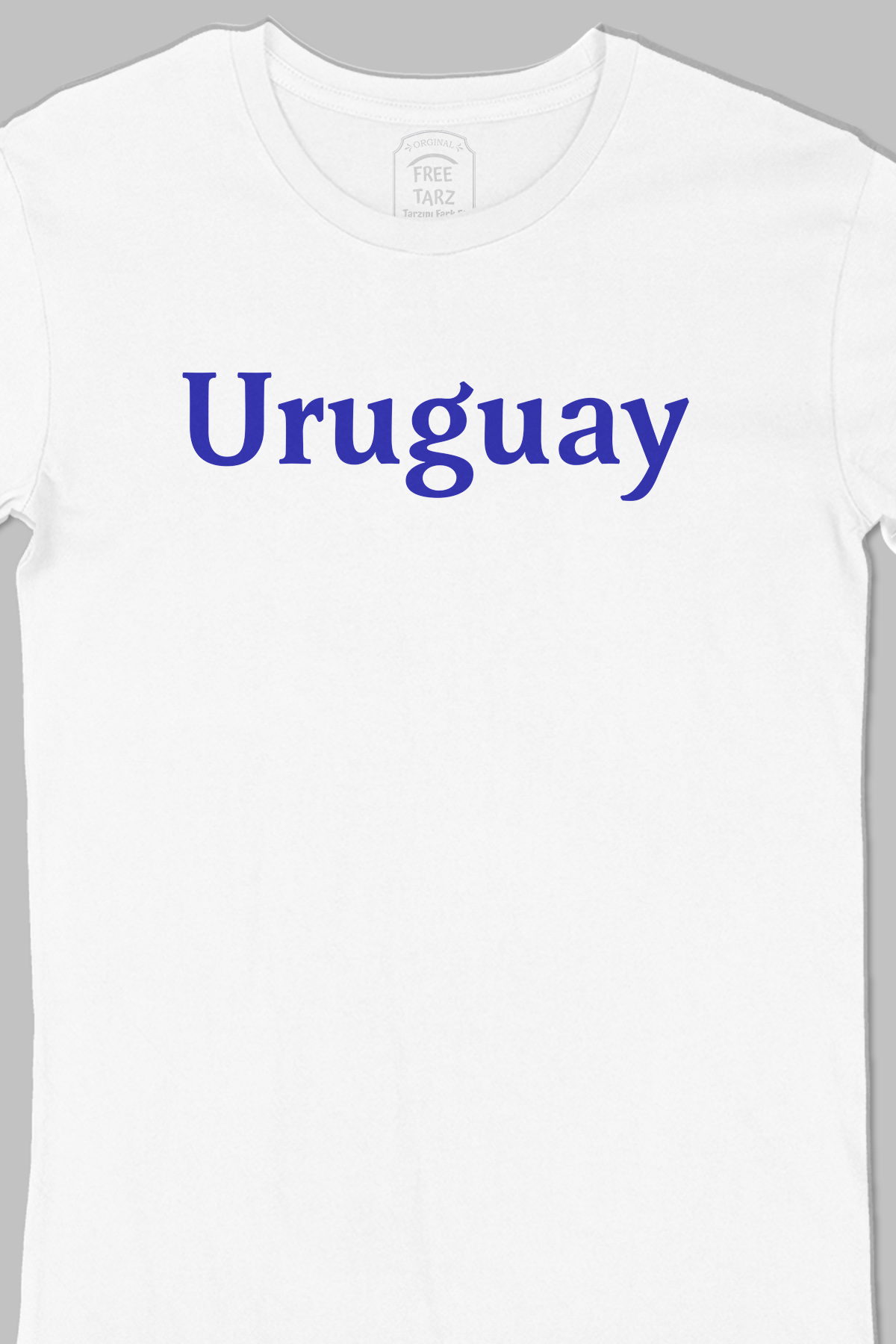 Uruguay Büyük Baskılı Beyaz Tişört