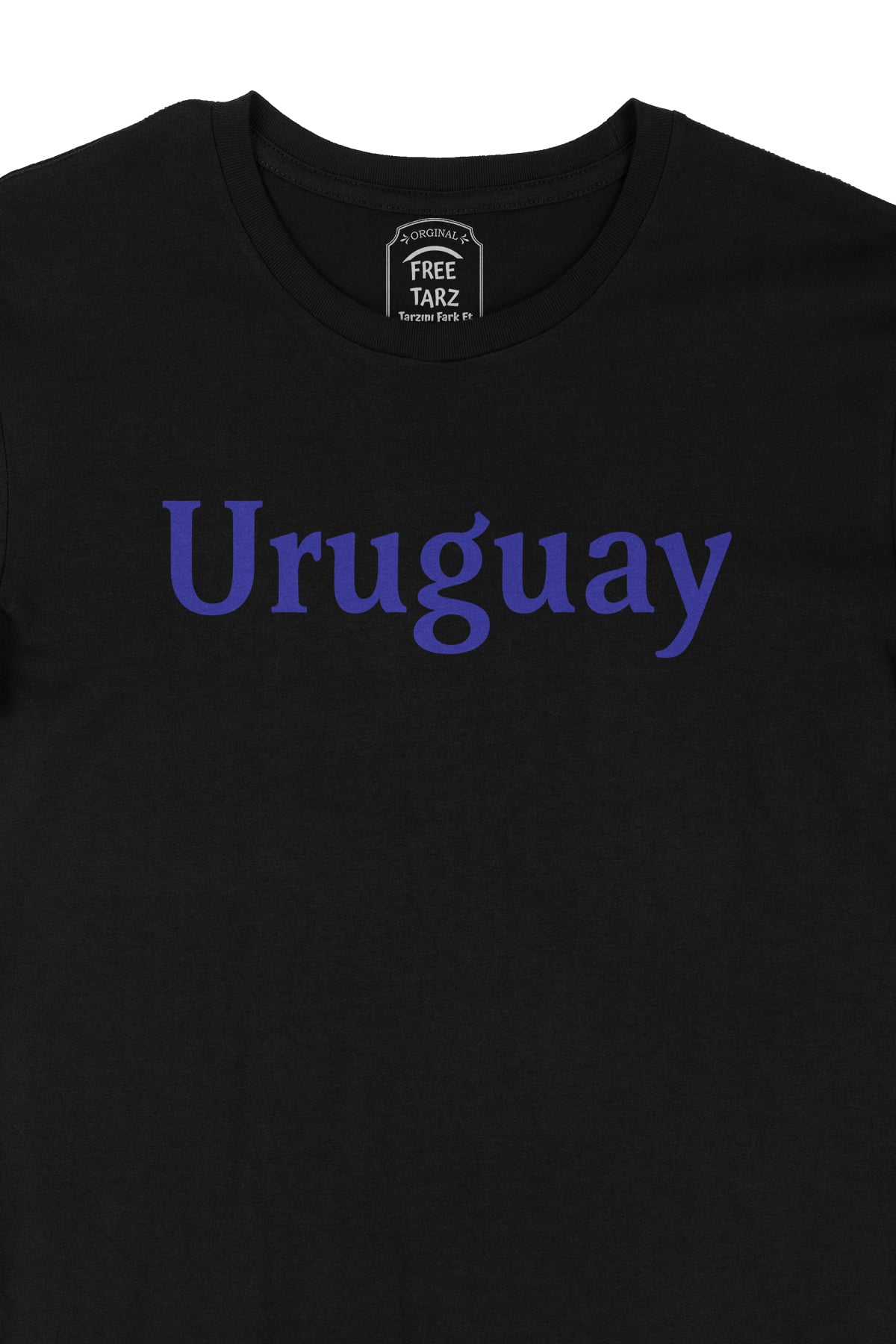 Uruguay Büyük Baskılı Siyah Tişört